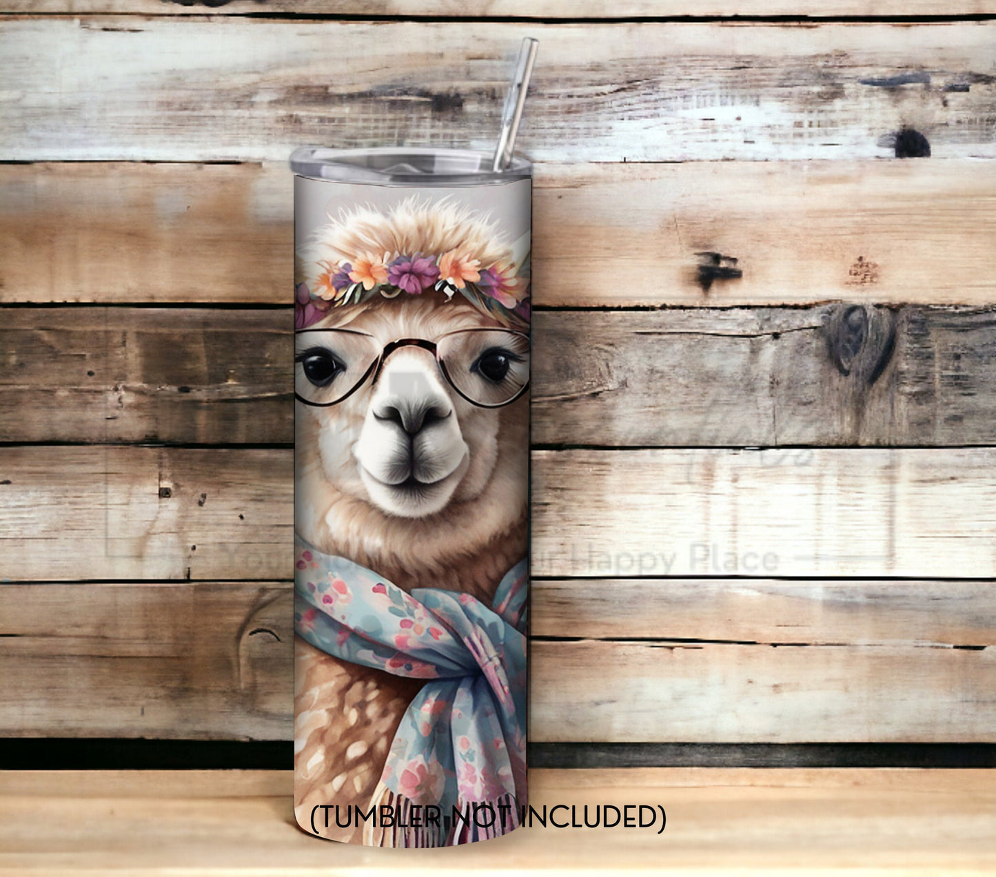 Alpaca 20 oz Skinny Tumbler Sublimation Design - PNG Instant  - DIGITAL DOWNLOAD