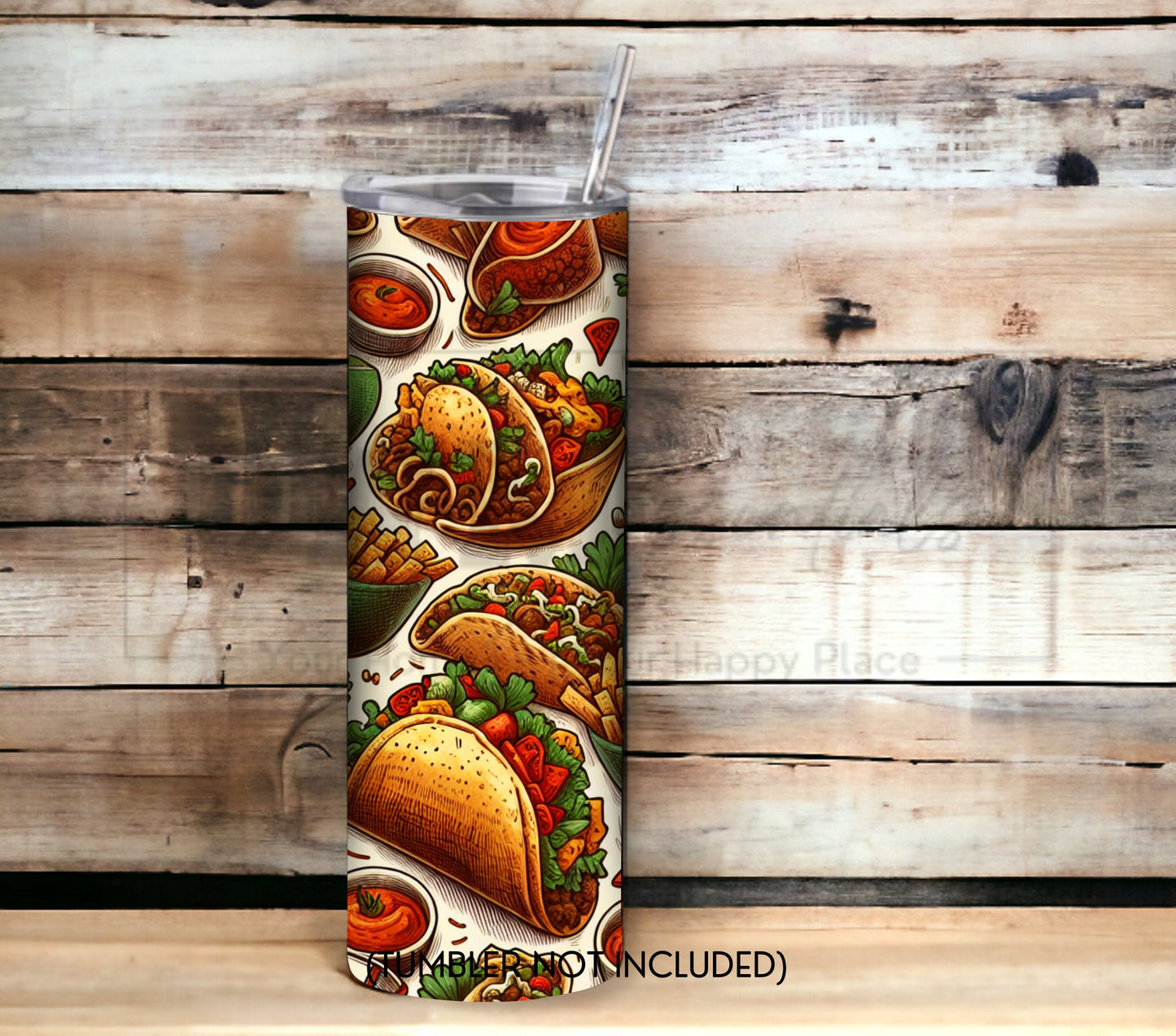 Tacos and Tequila Cinco De Mayo 20 oz Skinny Tumbler Sublimation Design - PNG Instant  - DIGITAL DOWNLOAD