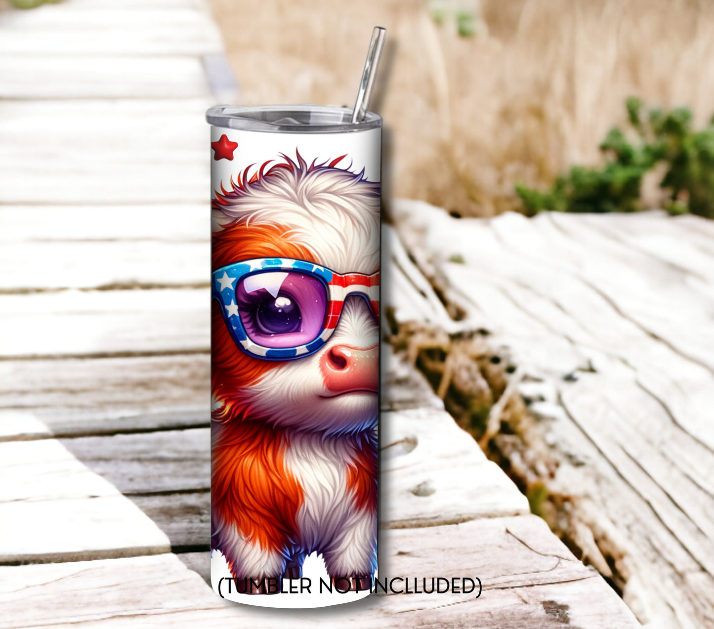 Highland Cow Baby 20 oz Skinny Tumbler Sublimation Design - PNG Instant  - DIGITAL DOWNLOAD