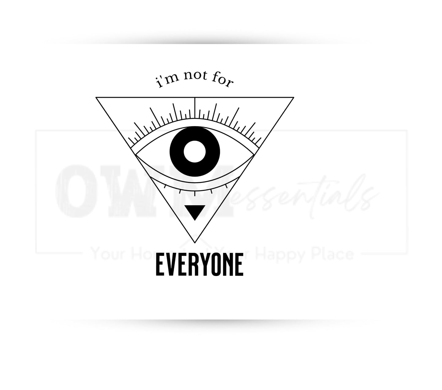 I'm Not for Everyone 20 oz Skinny Tumbler Sublimation Design - PNG Instant  - DIGITAL DOWNLOAD