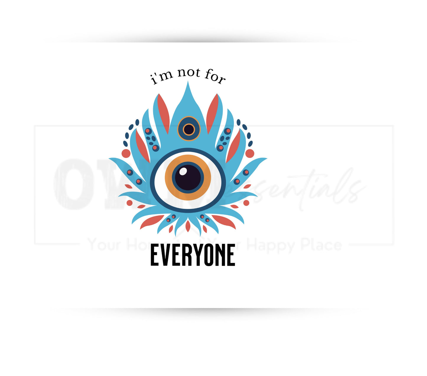 I'm Not for Everyone 20 oz Skinny Tumbler Sublimation Design - PNG Instant  - DIGITAL DOWNLOAD