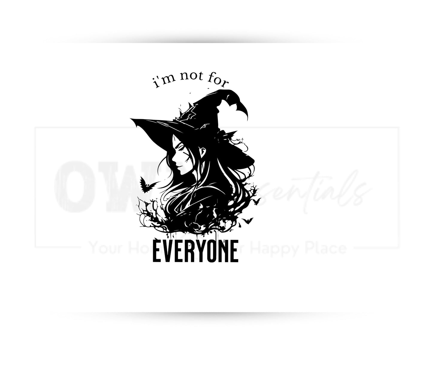 I'm Not for Everyone 20 oz Skinny Tumbler Sublimation Design - PNG Instant  - DIGITAL DOWNLOAD