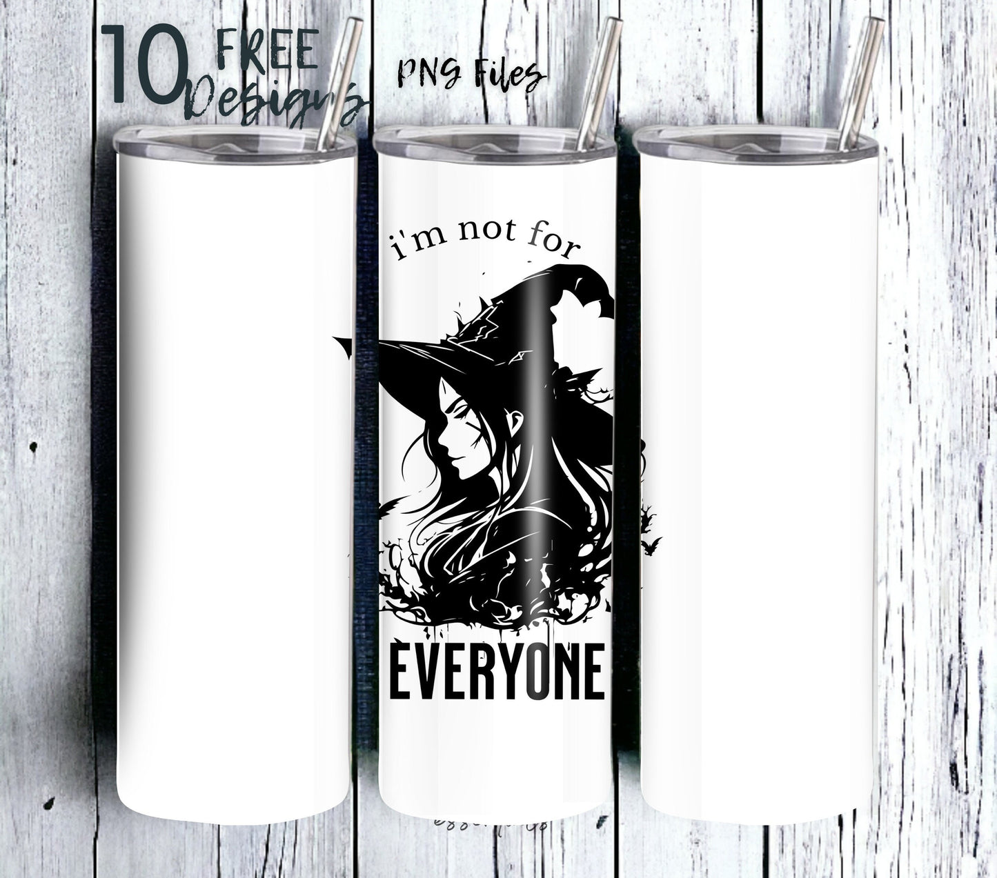 I'm Not for Everyone 20 oz Skinny Tumbler Sublimation Design - PNG Instant  - DIGITAL DOWNLOAD