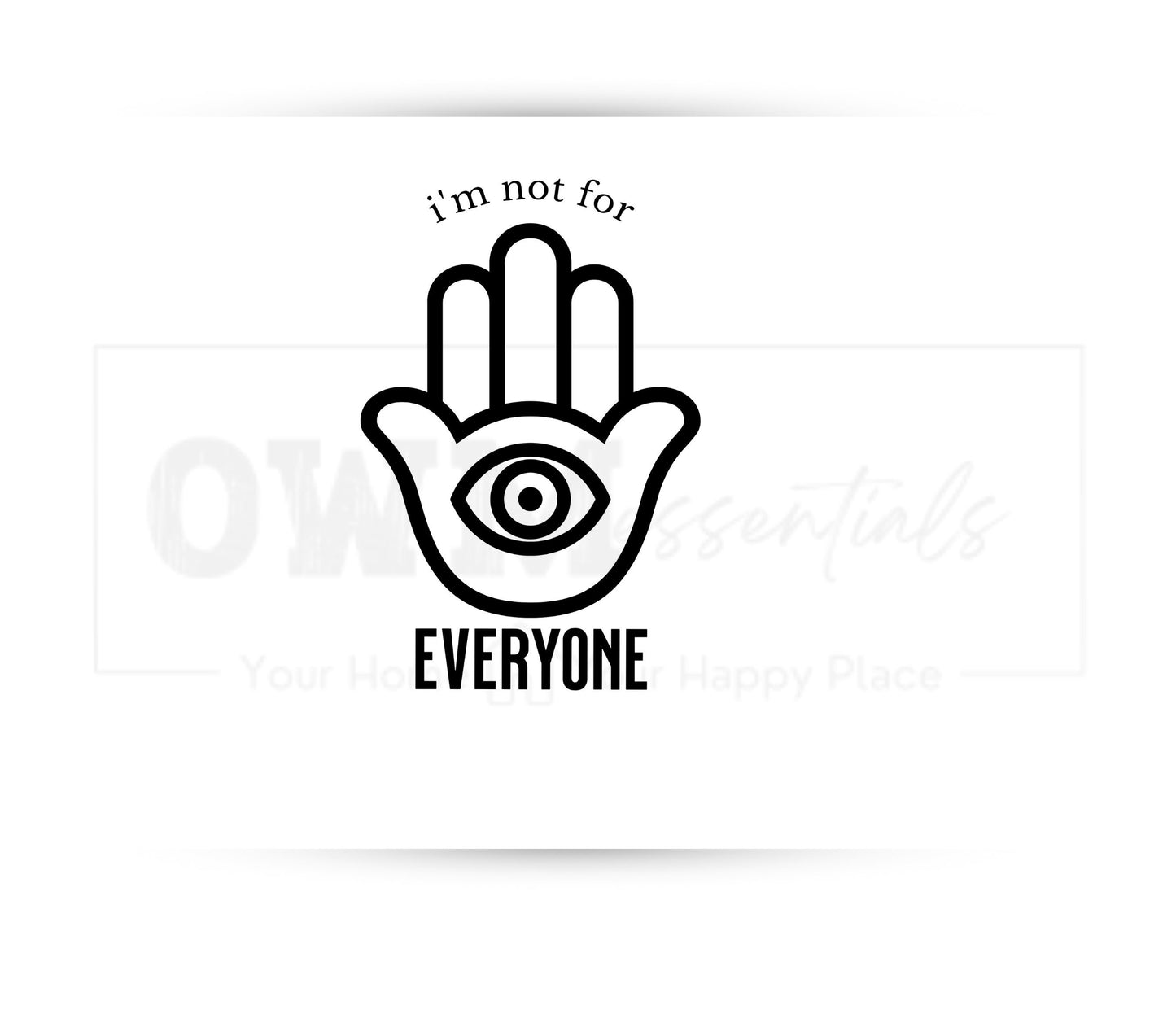 I'm Not for Everyone 20 oz Skinny Tumbler Sublimation Design - PNG Instant  - DIGITAL DOWNLOAD