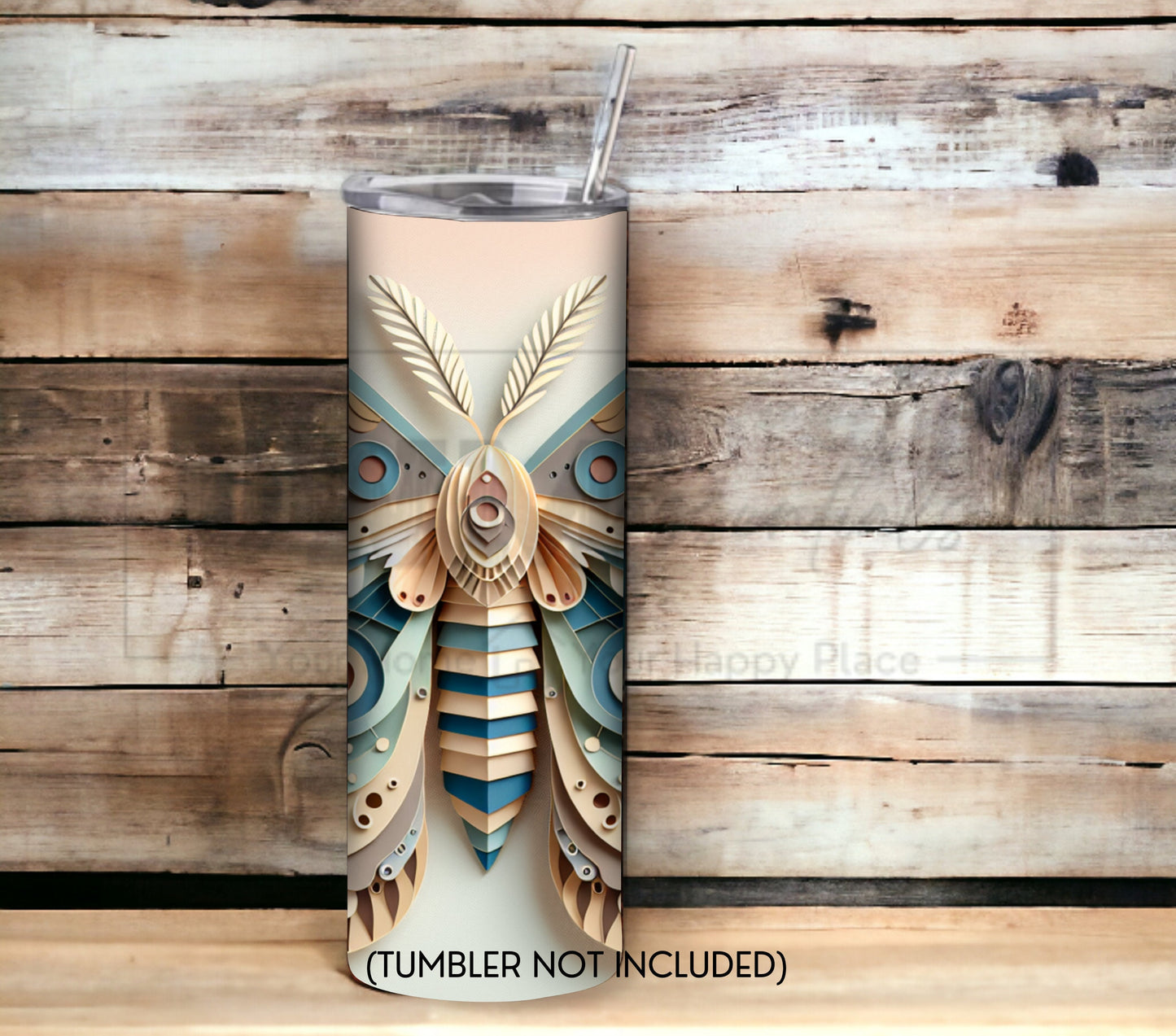 Moth 20 oz Skinny Tumbler Sublimation Design - PNG Instant  - DIGITAL DOWNLOAD