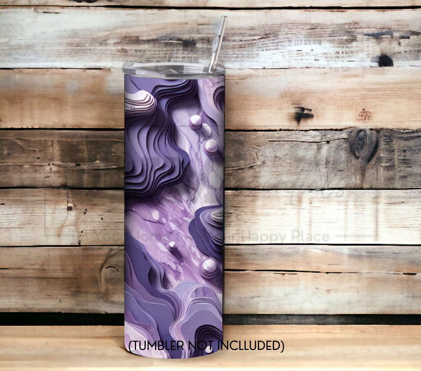 Purple Paper Art Style 20 oz Skinny Tumbler Sublimation Design - PNG Instant  - DIGITAL DOWNLOAD