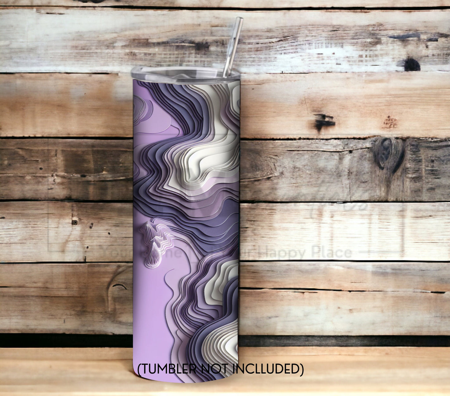 Purple Paper Art Style 20 oz Skinny Tumbler Sublimation Design - PNG Instant  - DIGITAL DOWNLOAD