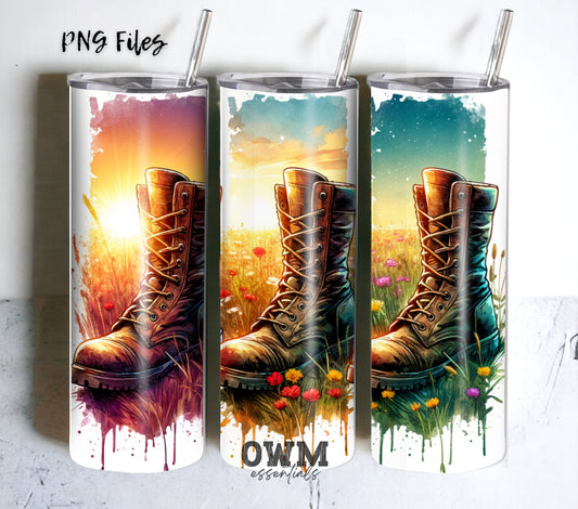 Memorial/Veterans Day 20 oz Skinny Tumbler Sublimation Design - PNG Instant  - DIGITAL DOWNLOAD