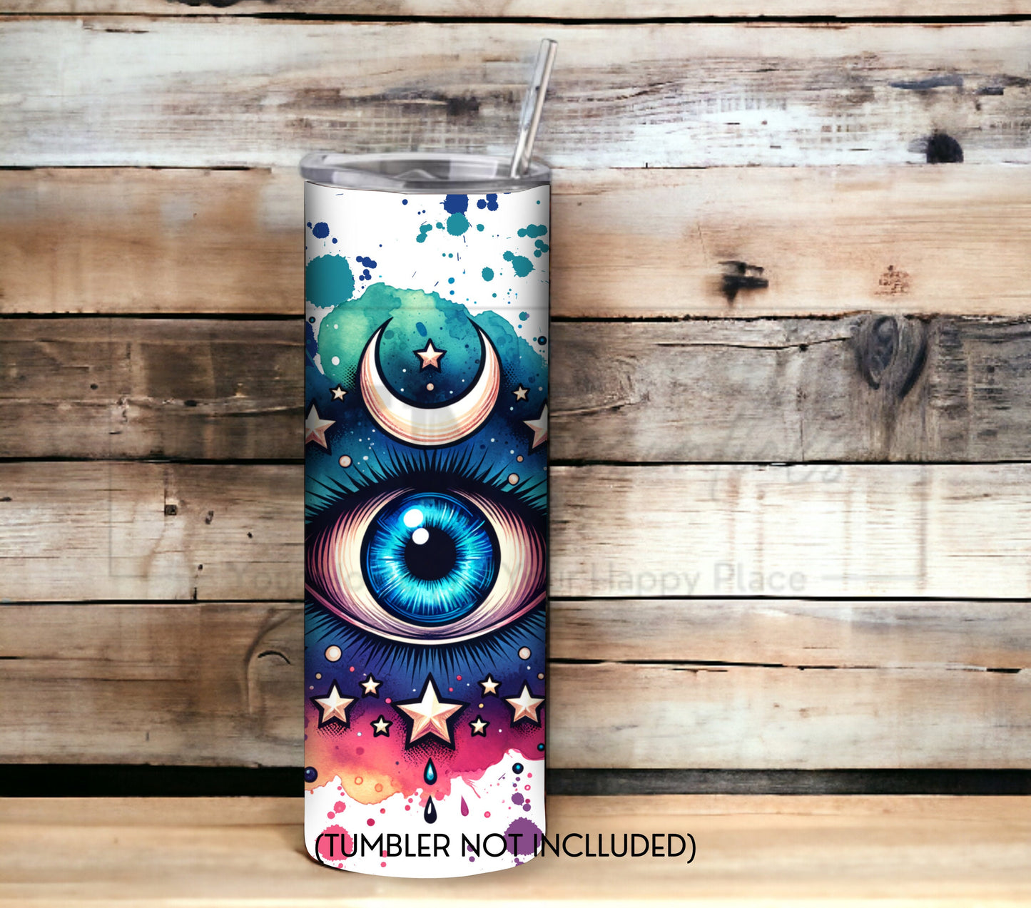 Third Eye 20 oz Skinny Tumbler Sublimation Design - PNG Instant  - DIGITAL DOWNLOAD