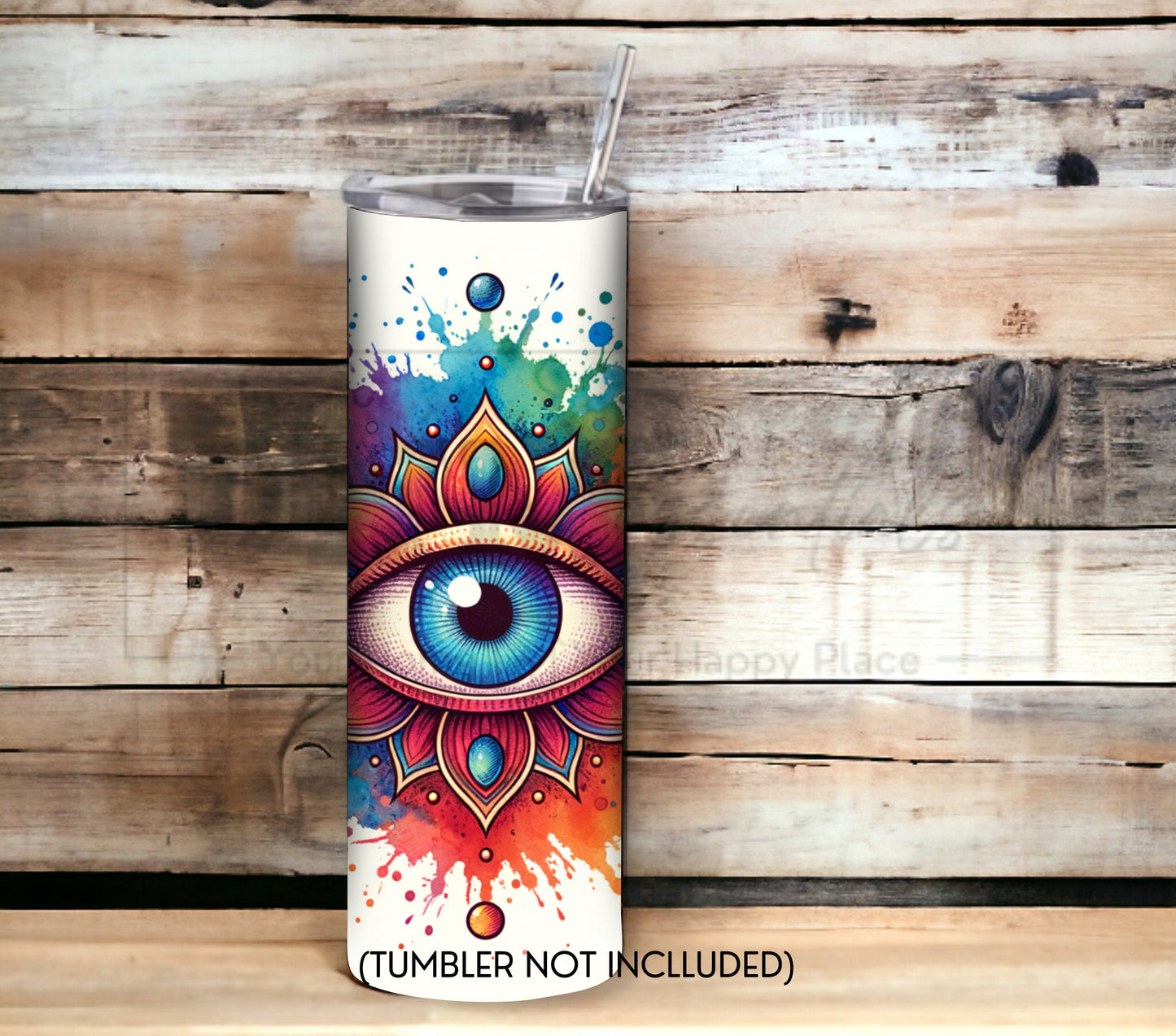 Third Eye 20 oz Skinny Tumbler Sublimation Design - PNG Instant  - DIGITAL DOWNLOAD