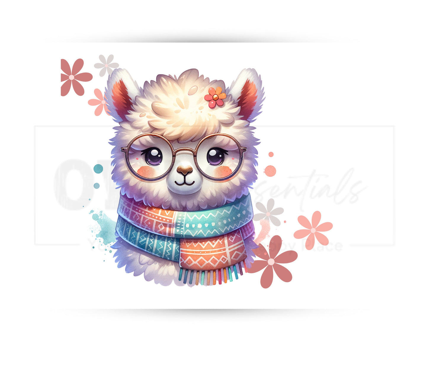 Alpaca 20 oz Skinny Tumbler Sublimation Design - PNG Instant  - DIGITAL DOWNLOAD