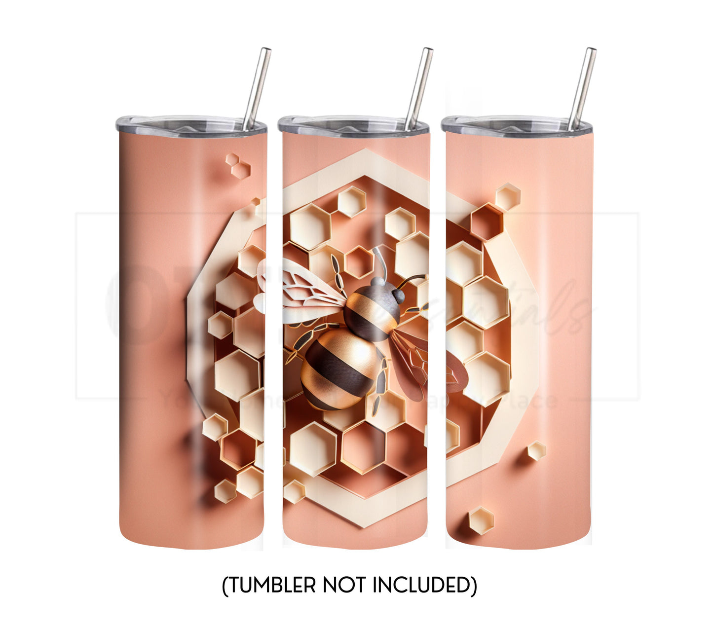 Bumble Bee Spring 20 oz Skinny Tumbler Sublimation Design - PNG Instant  - DIGITAL DOWNLOAD