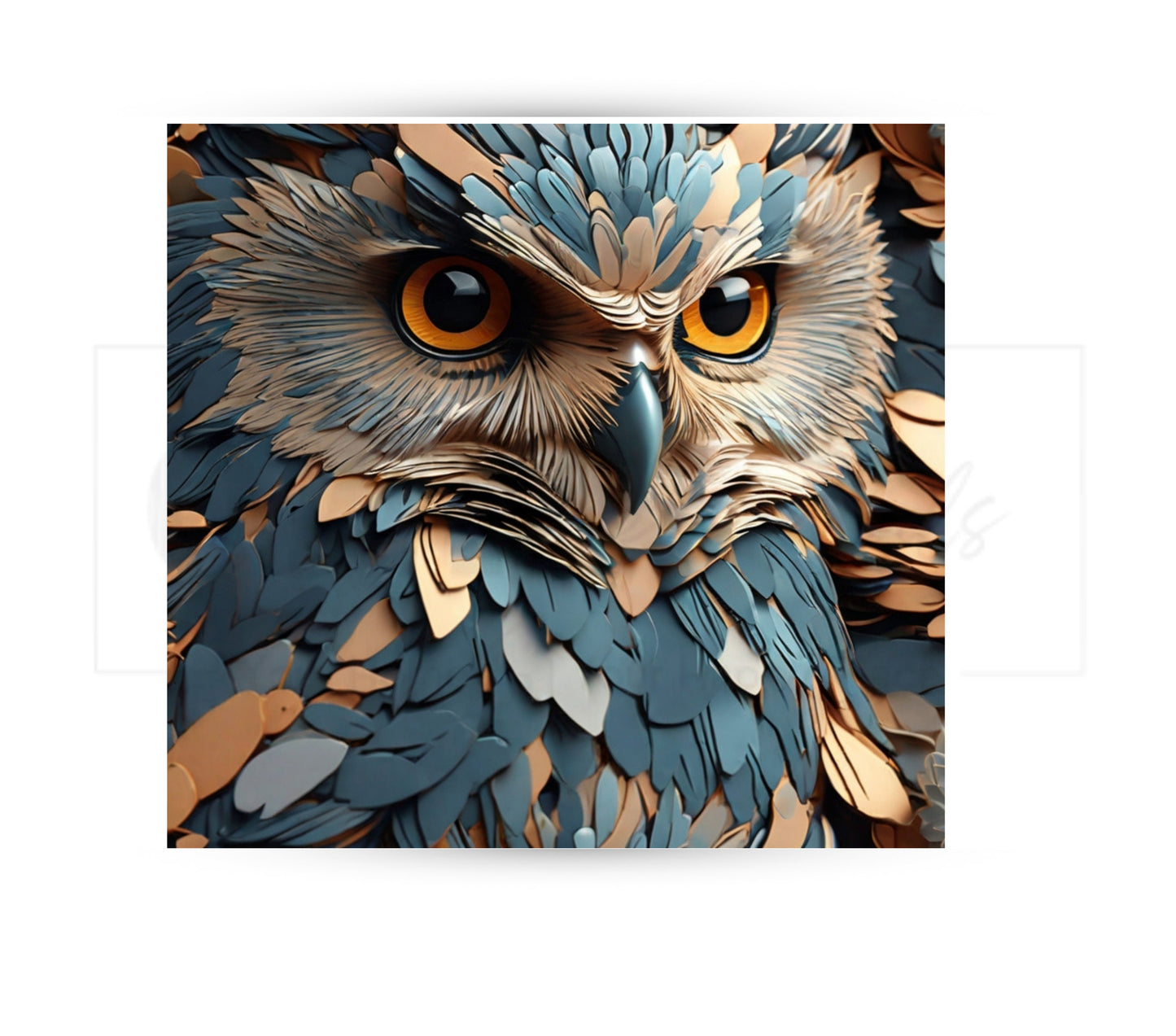 Owl 20 oz Skinny Tumbler Sublimation Design - PNG Instant  - DIGITAL DOWNLOAD