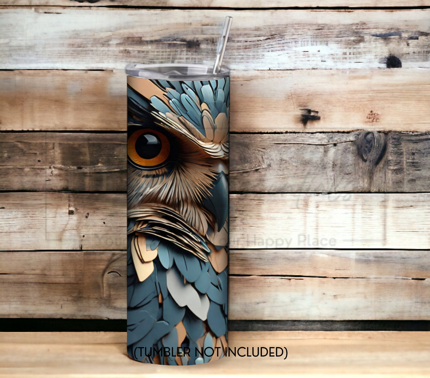 Owl 20 oz Skinny Tumbler Sublimation Design - PNG Instant  - DIGITAL DOWNLOAD