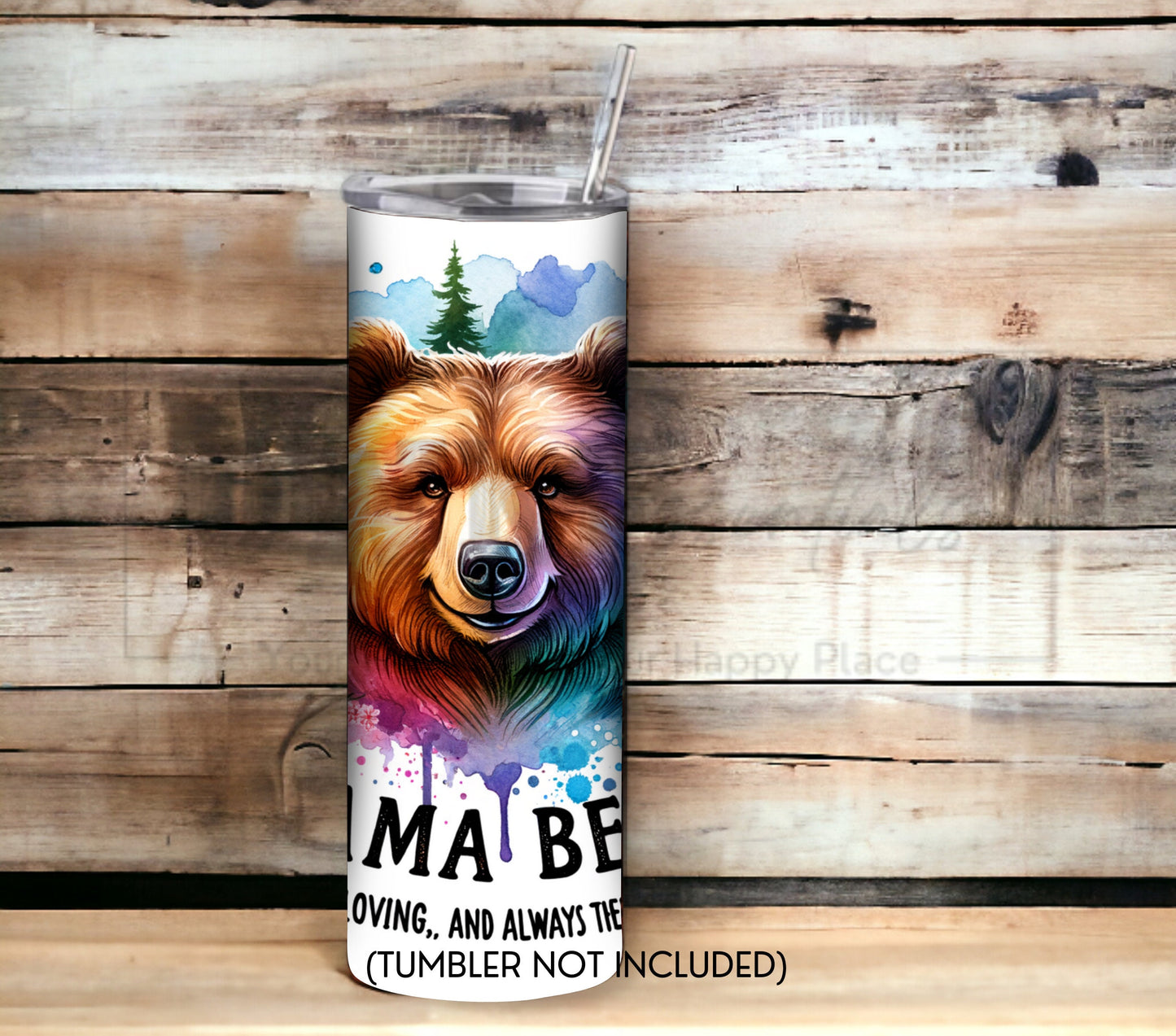 Mama Bear 20 oz Skinny Tumbler Sublimation Design - PNG Instant  - DIGITAL DOWNLOAD