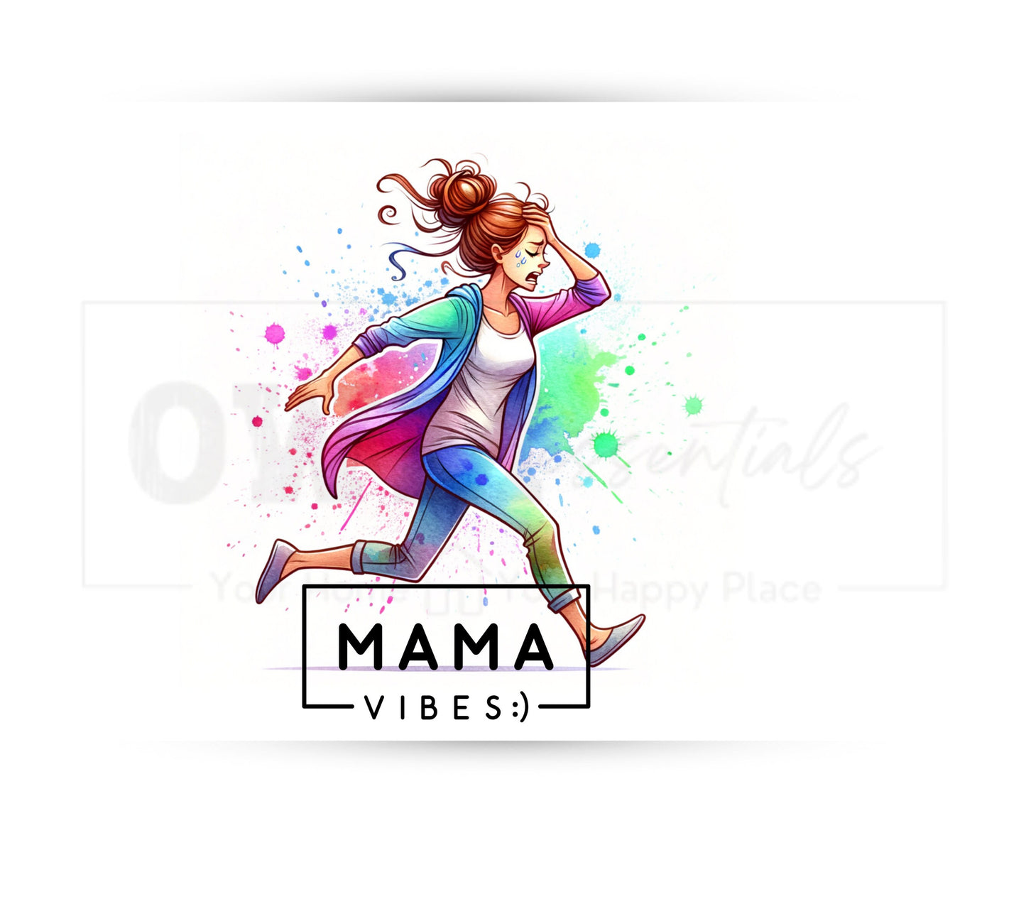 Mama Vibes 20 oz Skinny Tumbler Sublimation Design - PNG Instant  - DIGITAL DOWNLOAD