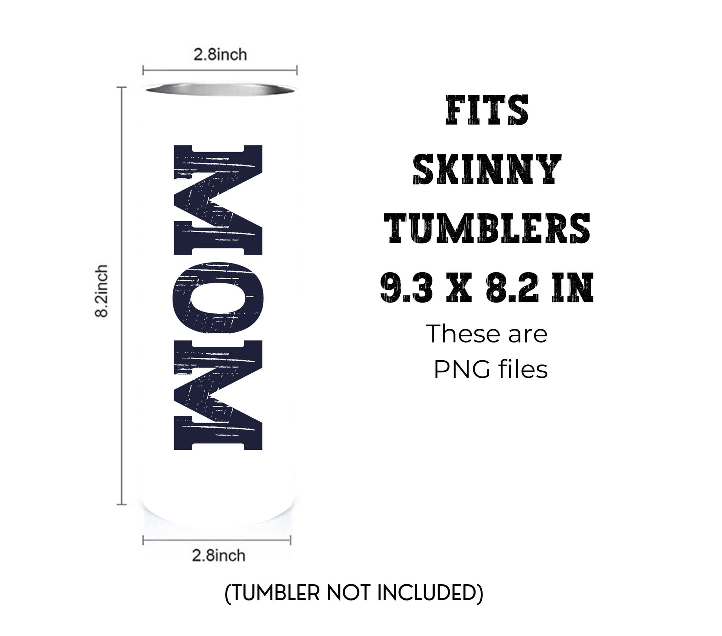 Plaid Mom 20 oz Skinny Tumbler Sublimation Design - PNG Instant  - DIGITAL DOWNLOAD