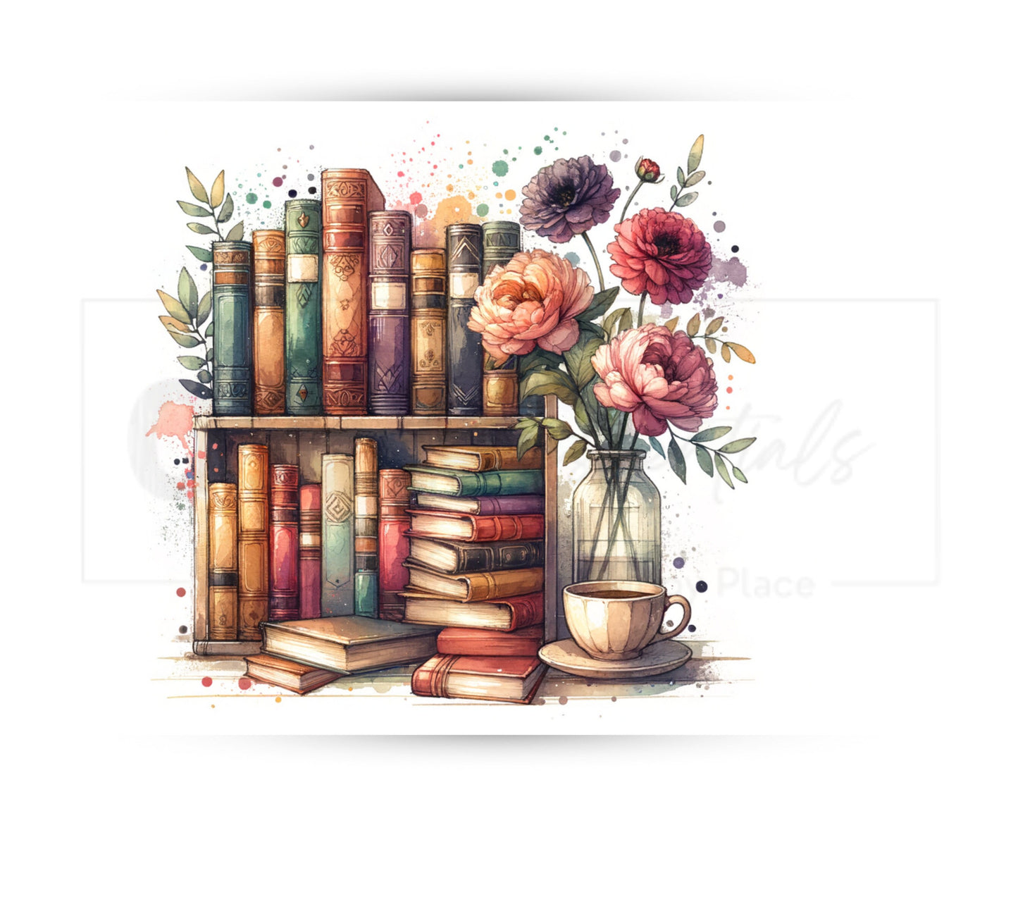 Book Lovers 20 oz Skinny Tumbler Sublimation Design - PNG Instant  - DIGITAL DOWNLOAD