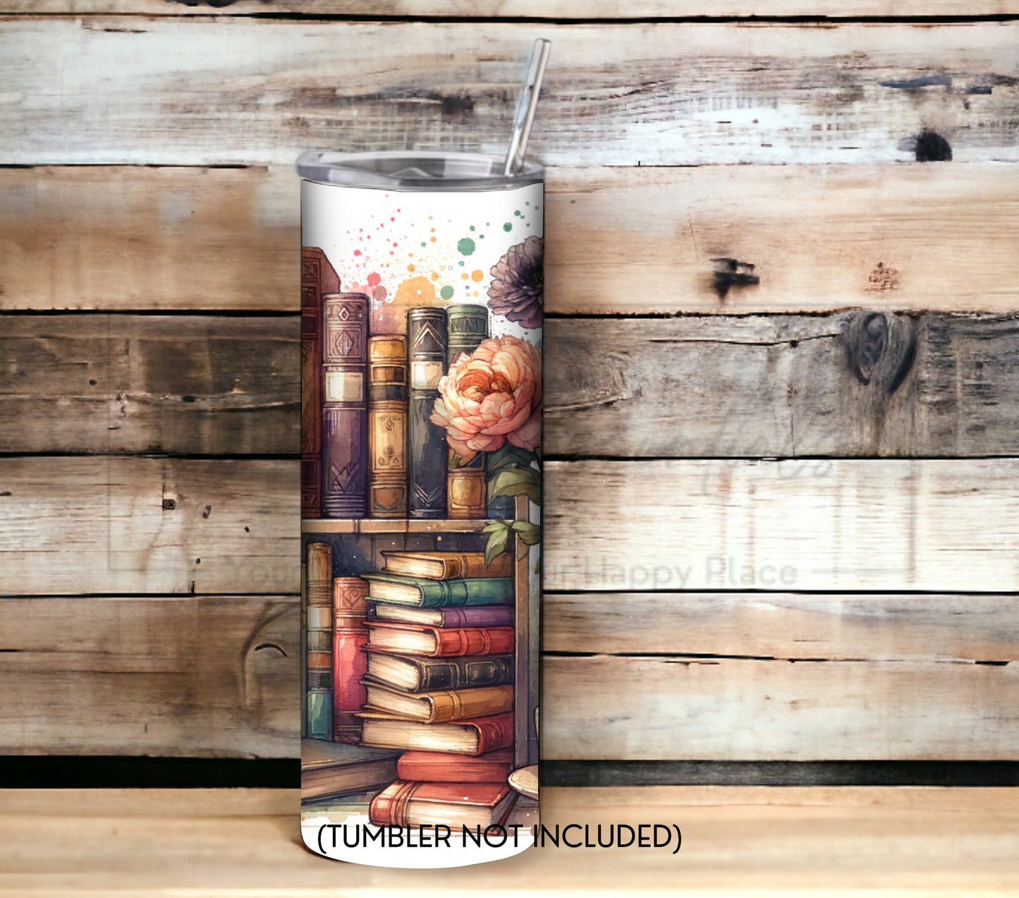 Book Lovers 20 oz Skinny Tumbler Sublimation Design - PNG Instant  - DIGITAL DOWNLOAD