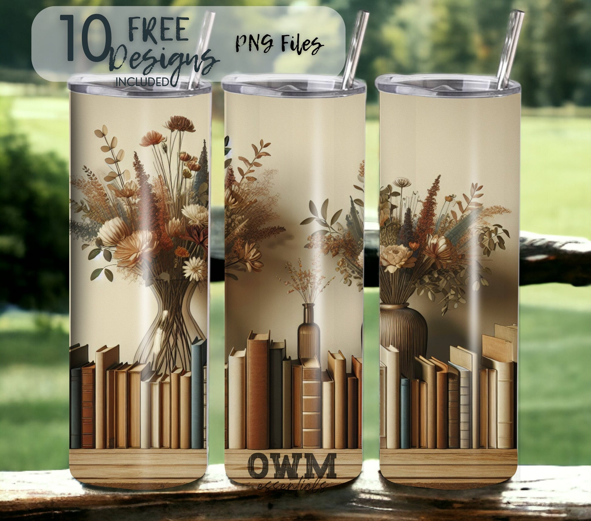 Book lover sublimation tumbler designs