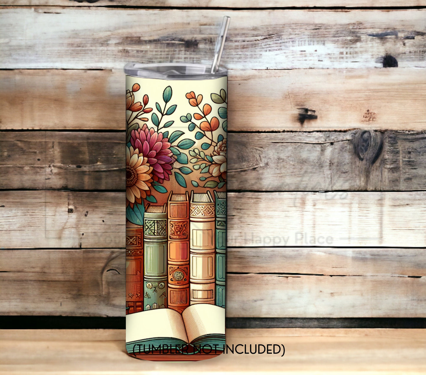 Book Lovers 20 oz Skinny Tumbler Sublimation Design - PNG Instant  - DIGITAL DOWNLOAD