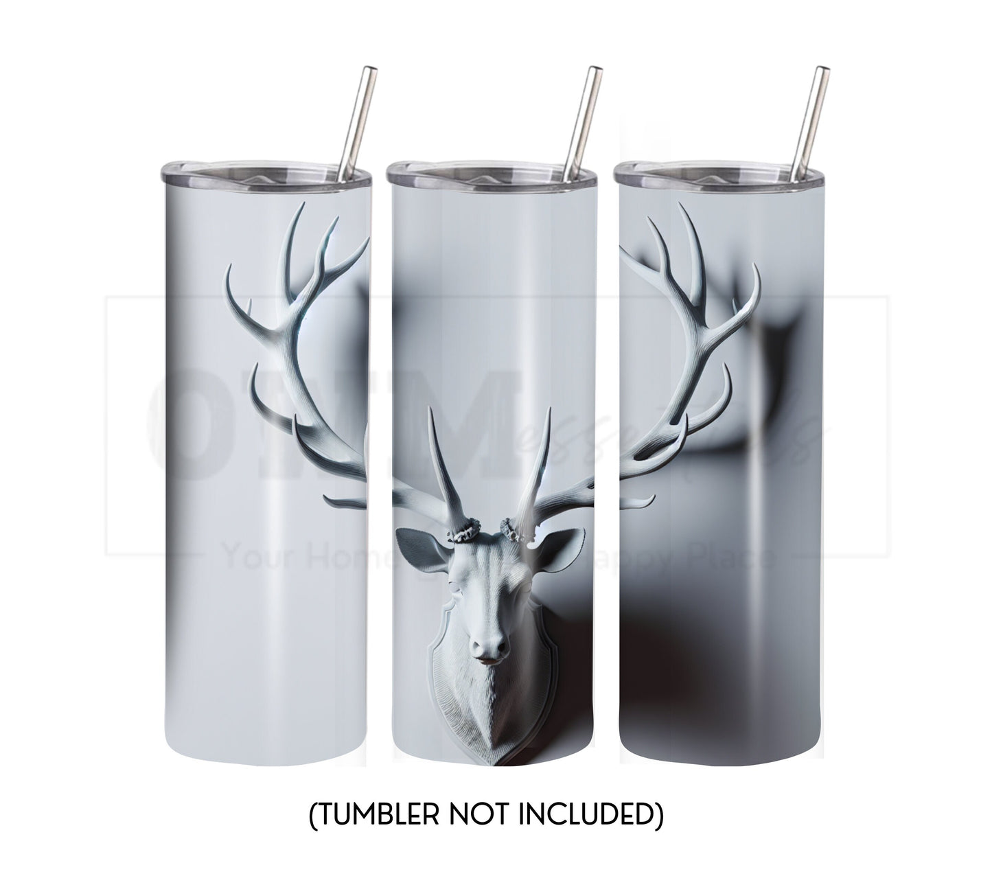 Deer 20 oz Skinny Tumbler Sublimation Design - PNG Instant  - DIGITAL DOWNLOAD
