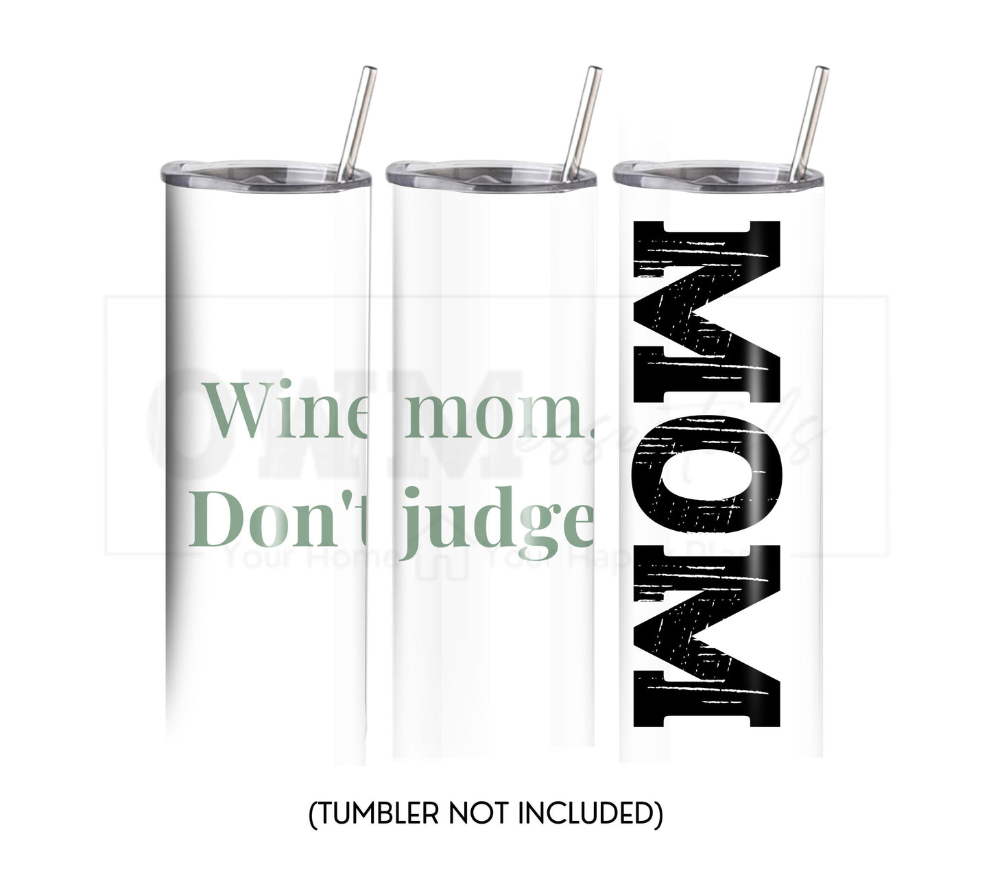Wine Mom Don't Judge 20 oz Skinny Tumbler Sublimation Design - PNG Instant  - DIGITAL DOWNLOAD