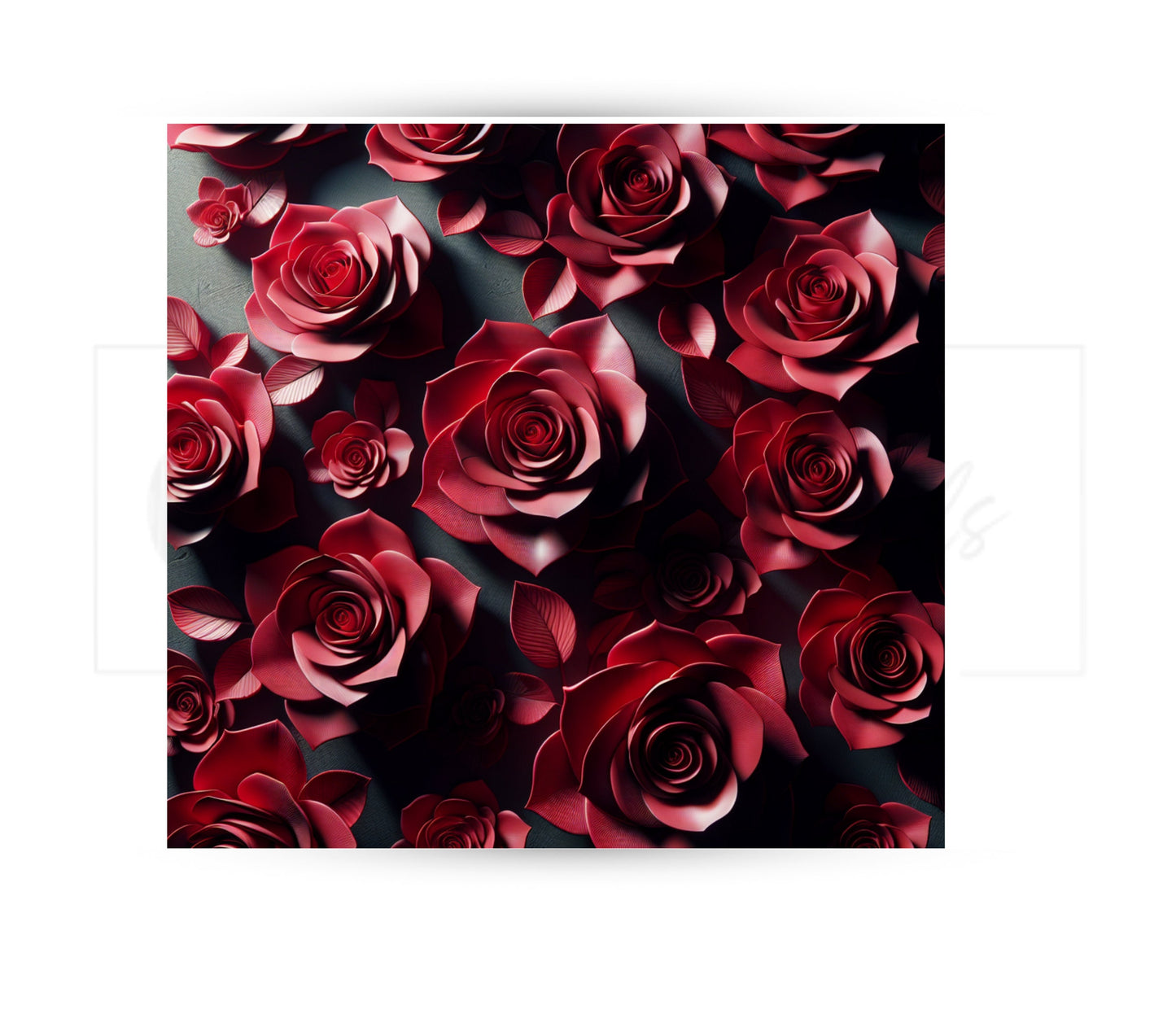 Rose 20 oz Skinny Tumbler Sublimation Design - PNG Instant  - DIGITAL DOWNLOAD