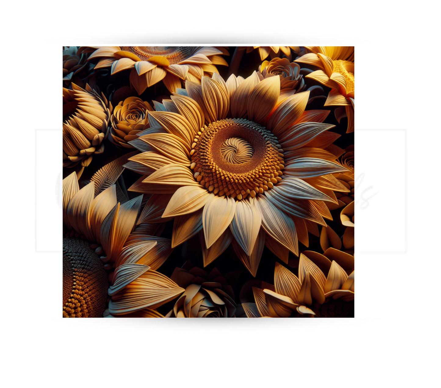 Sunflower 20 oz Skinny Tumbler Sublimation Design - PNG Instant  - DIGITAL DOWNLOAD