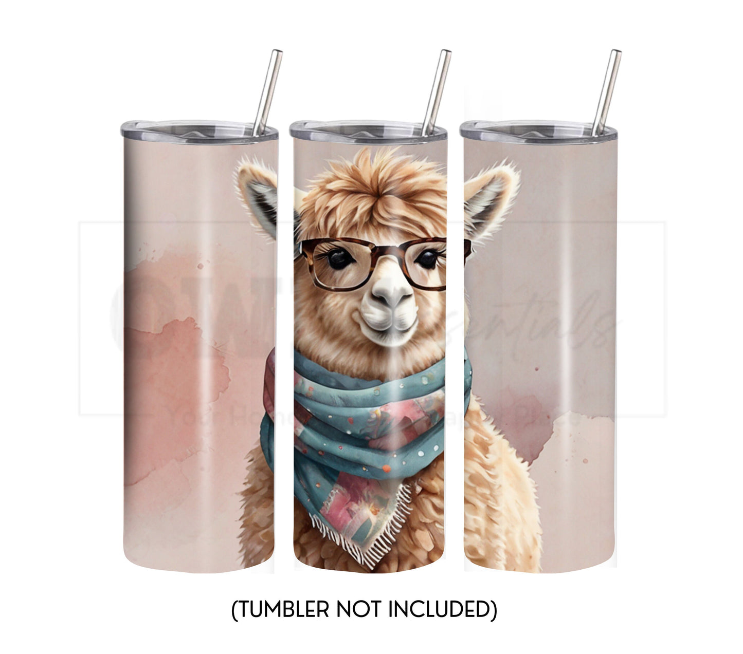 Alpaca 20 oz Skinny Tumbler Sublimation Design - PNG Instant  - DIGITAL DOWNLOAD