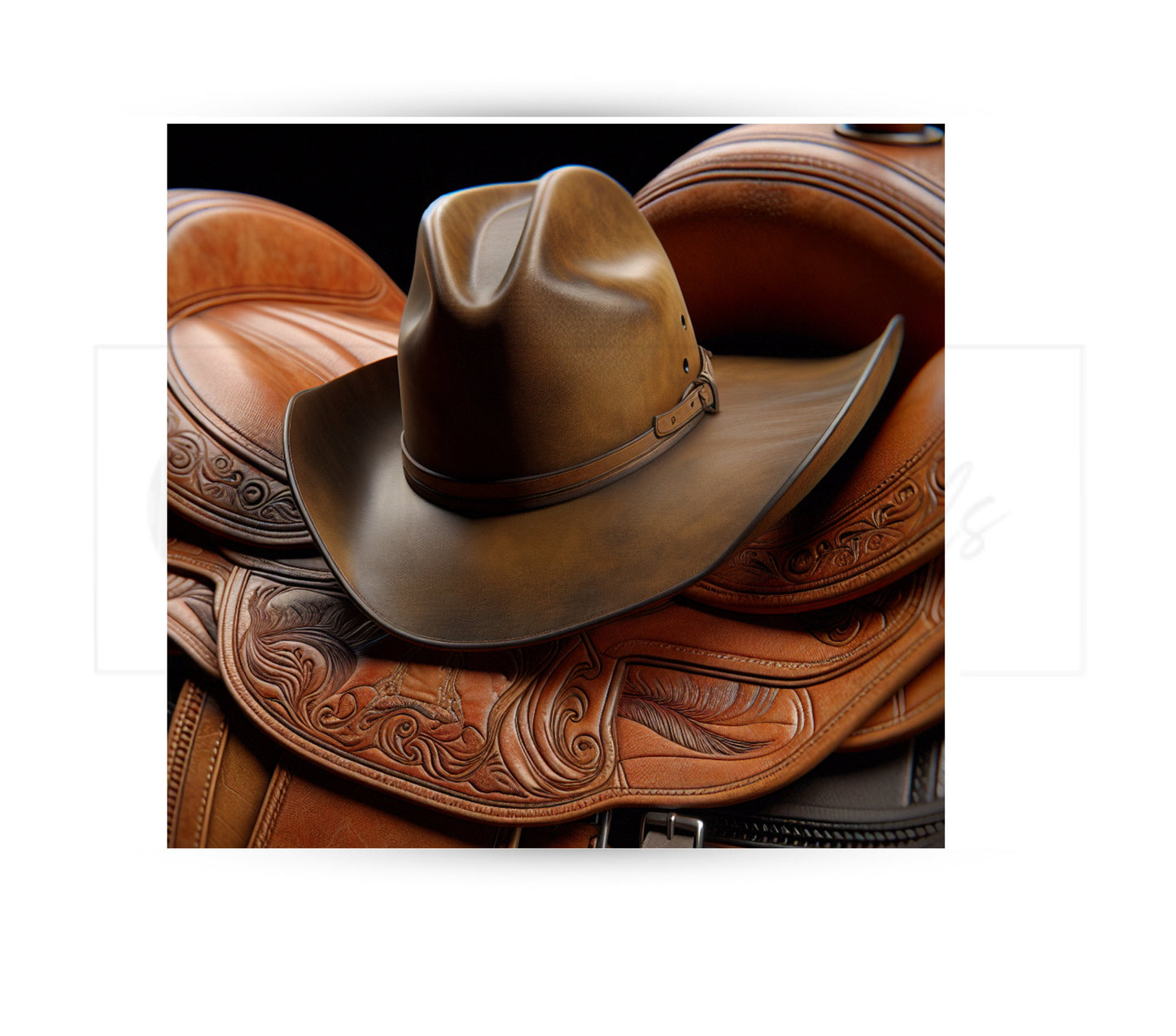 Cowboy Hat and Boots 20 oz Skinny Tumbler Sublimation Design - PNG Instant  - DIGITAL DOWNLOAD