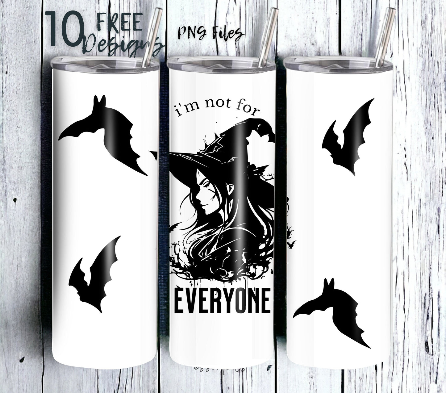 I'm Not for Everyone 20 oz Skinny Tumbler Sublimation Design - PNG Instant  - DIGITAL DOWNLOAD