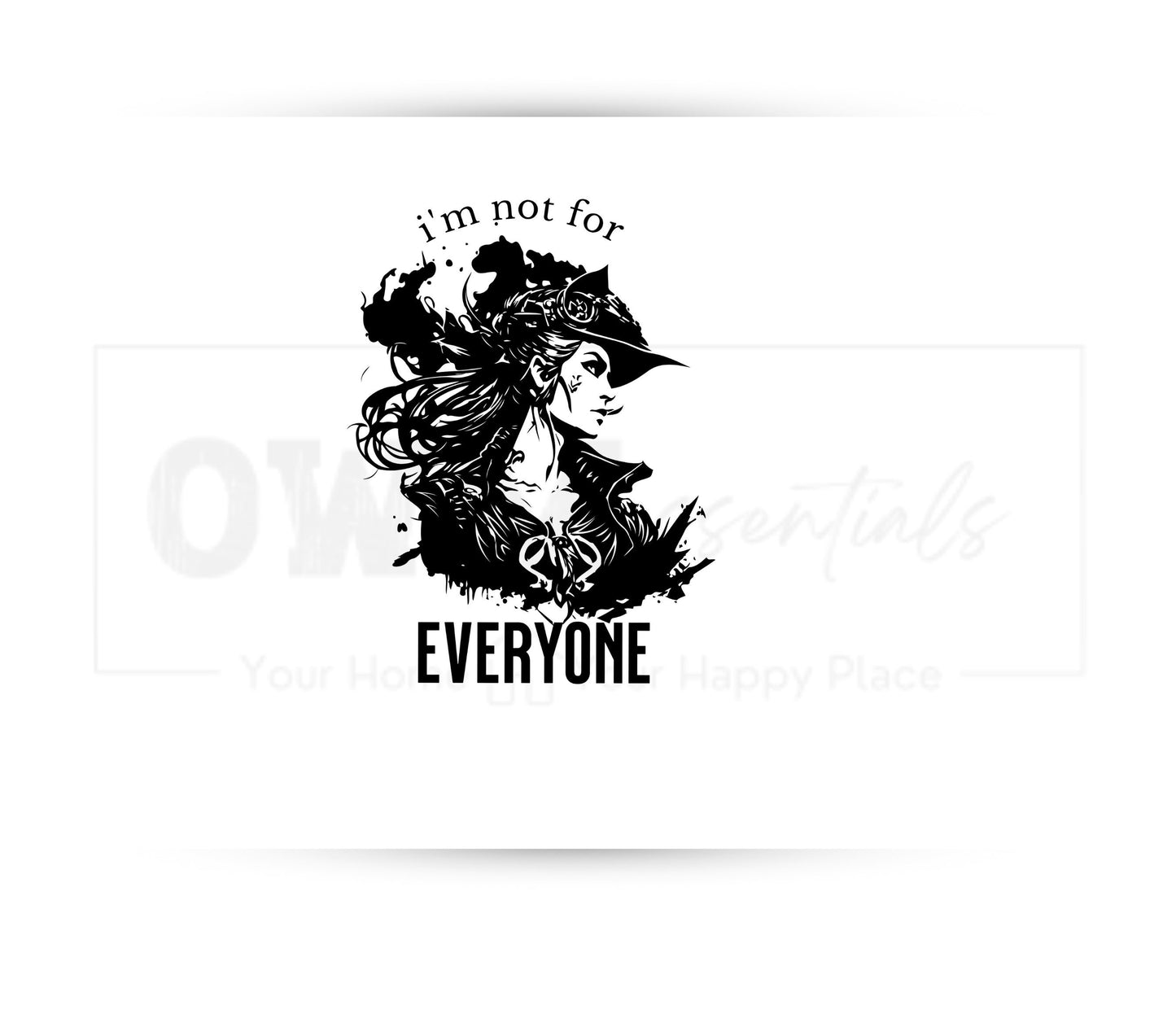 I'm Not for Everyone 20 oz Skinny Tumbler Sublimation Design - PNG Instant  - DIGITAL DOWNLOAD
