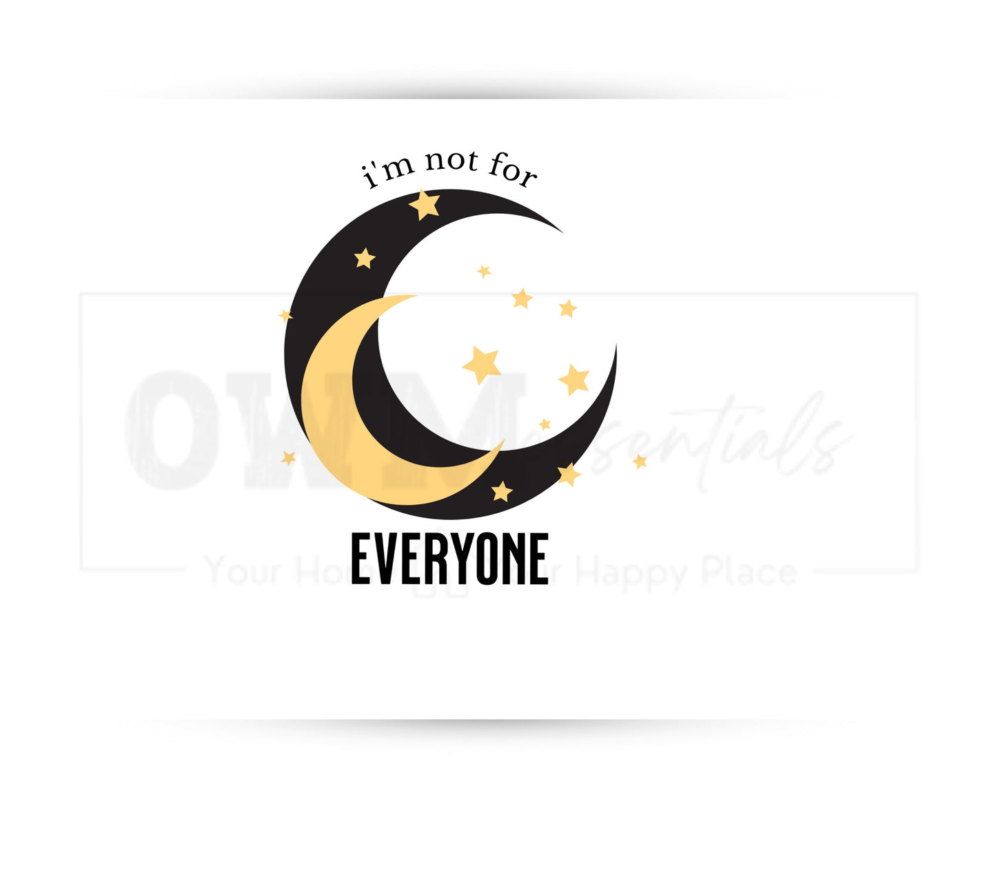I'm Not for Everyone 20 oz Skinny Tumbler Sublimation Design - PNG Instant  - DIGITAL DOWNLOAD