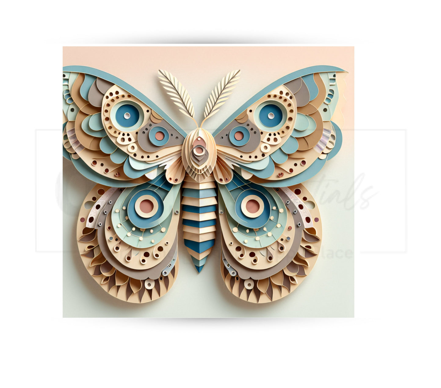 Moth 20 oz Skinny Tumbler Sublimation Design - PNG Instant  - DIGITAL DOWNLOAD
