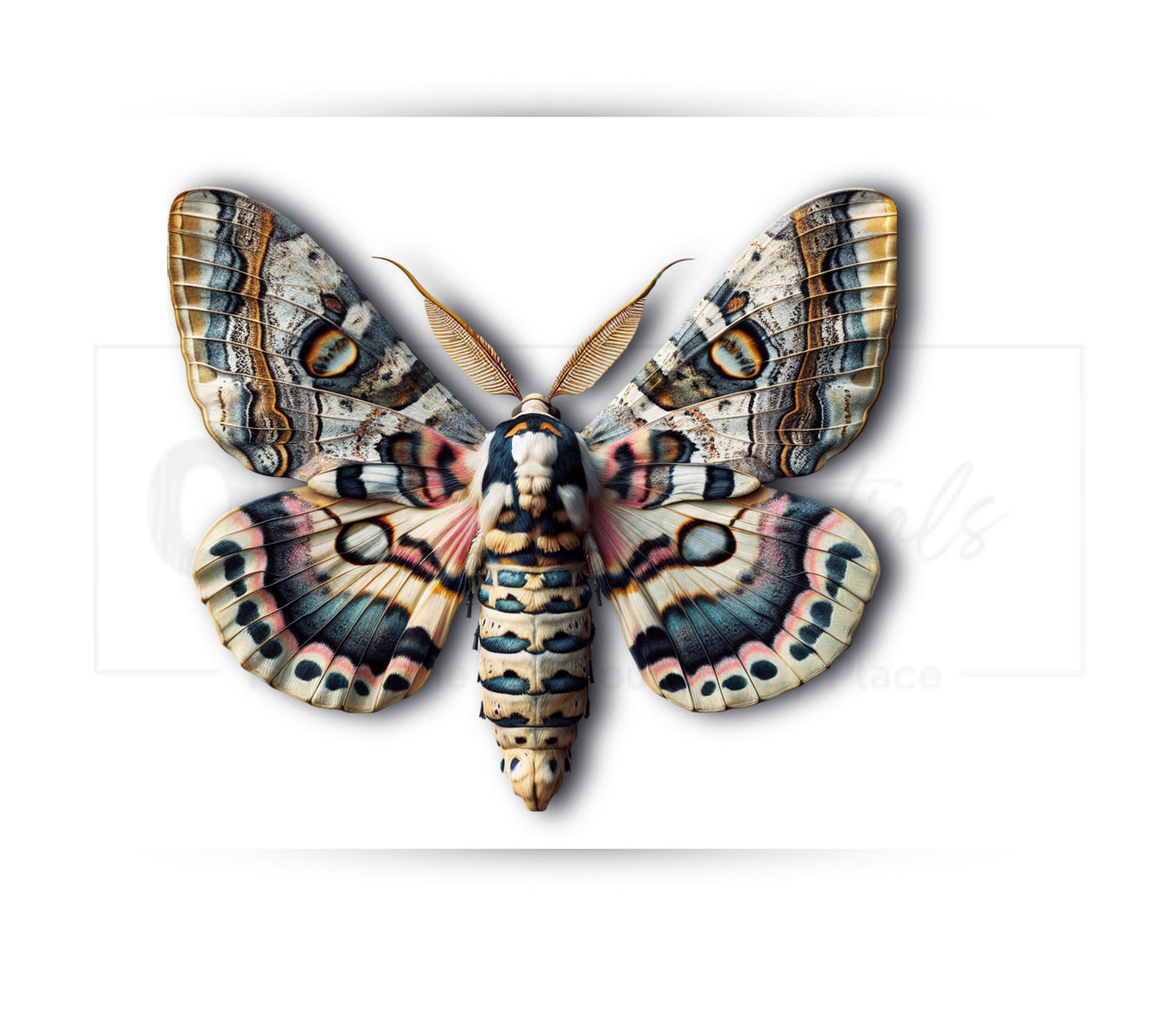 Moth 20 oz Skinny Tumbler Sublimation Design - PNG Instant  - DIGITAL DOWNLOAD