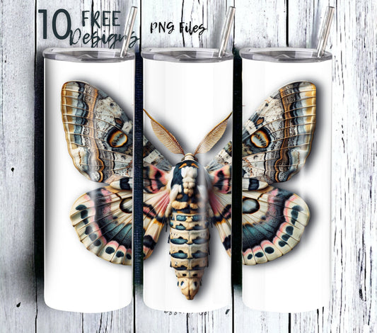 Deaths Head Hawk-Moth Tumbler sublimation design