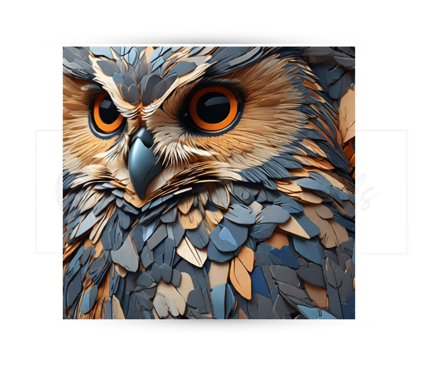 Owl 20 oz Skinny Tumbler Sublimation Design - PNG Instant  - DIGITAL DOWNLOAD