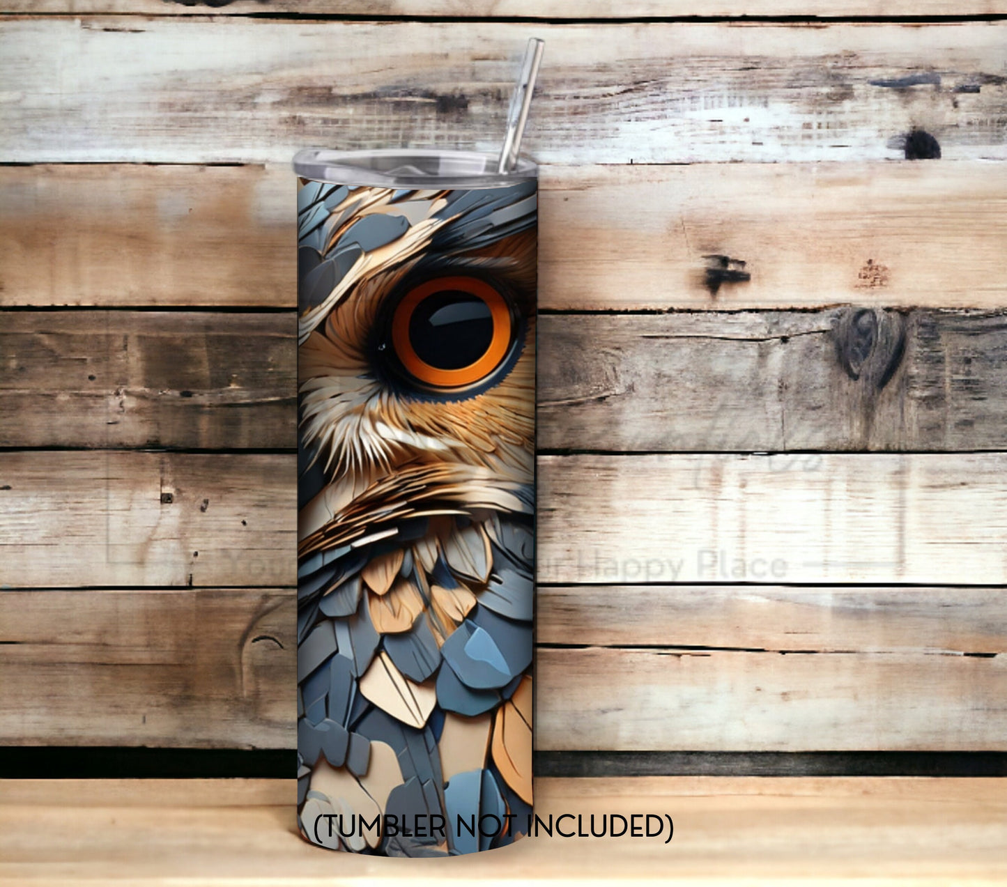 Owl 20 oz Skinny Tumbler Sublimation Design - PNG Instant  - DIGITAL DOWNLOAD