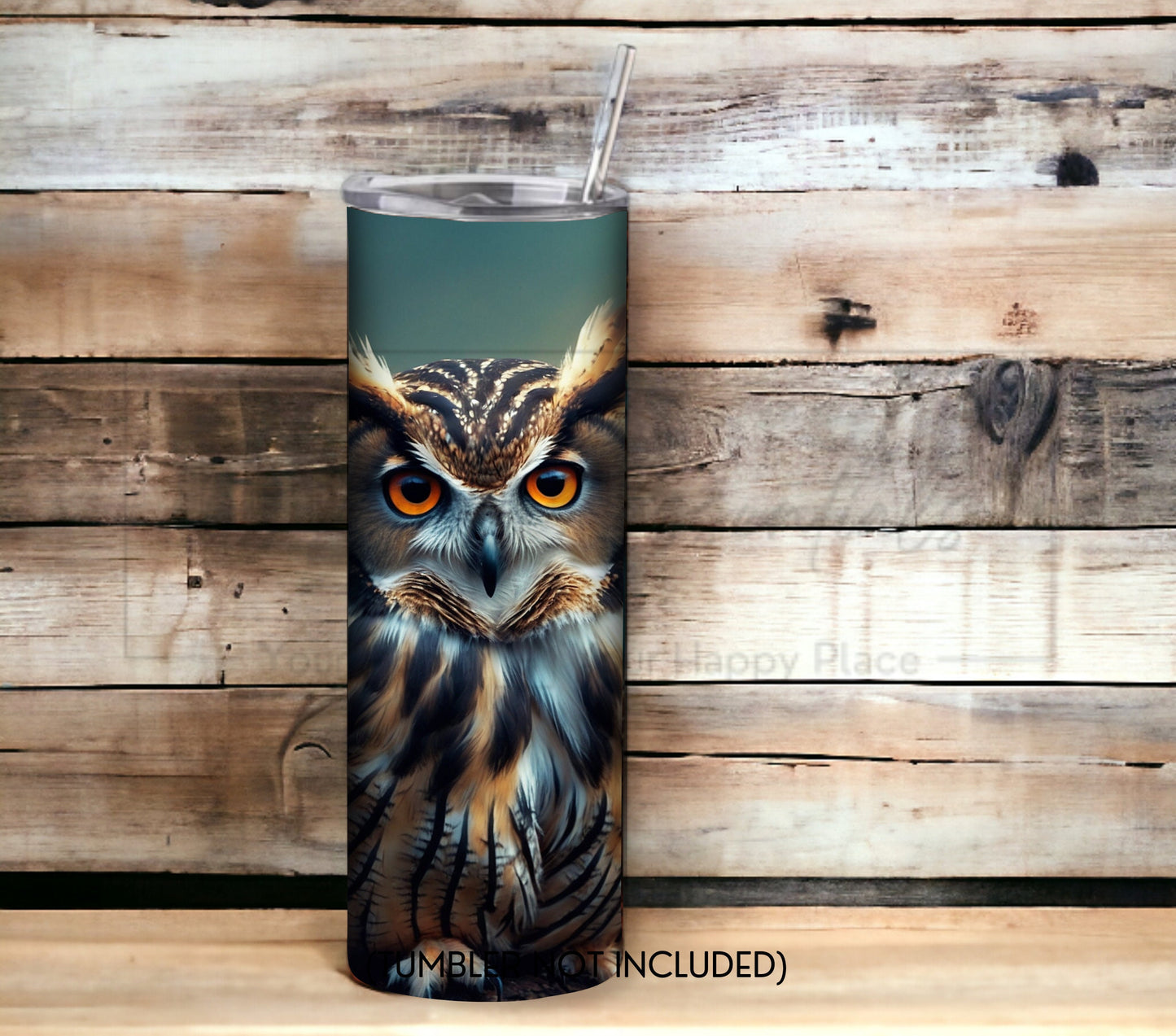 Owl 20 oz Skinny Tumbler Sublimation Design - PNG Instant  - DIGITAL DOWNLOAD