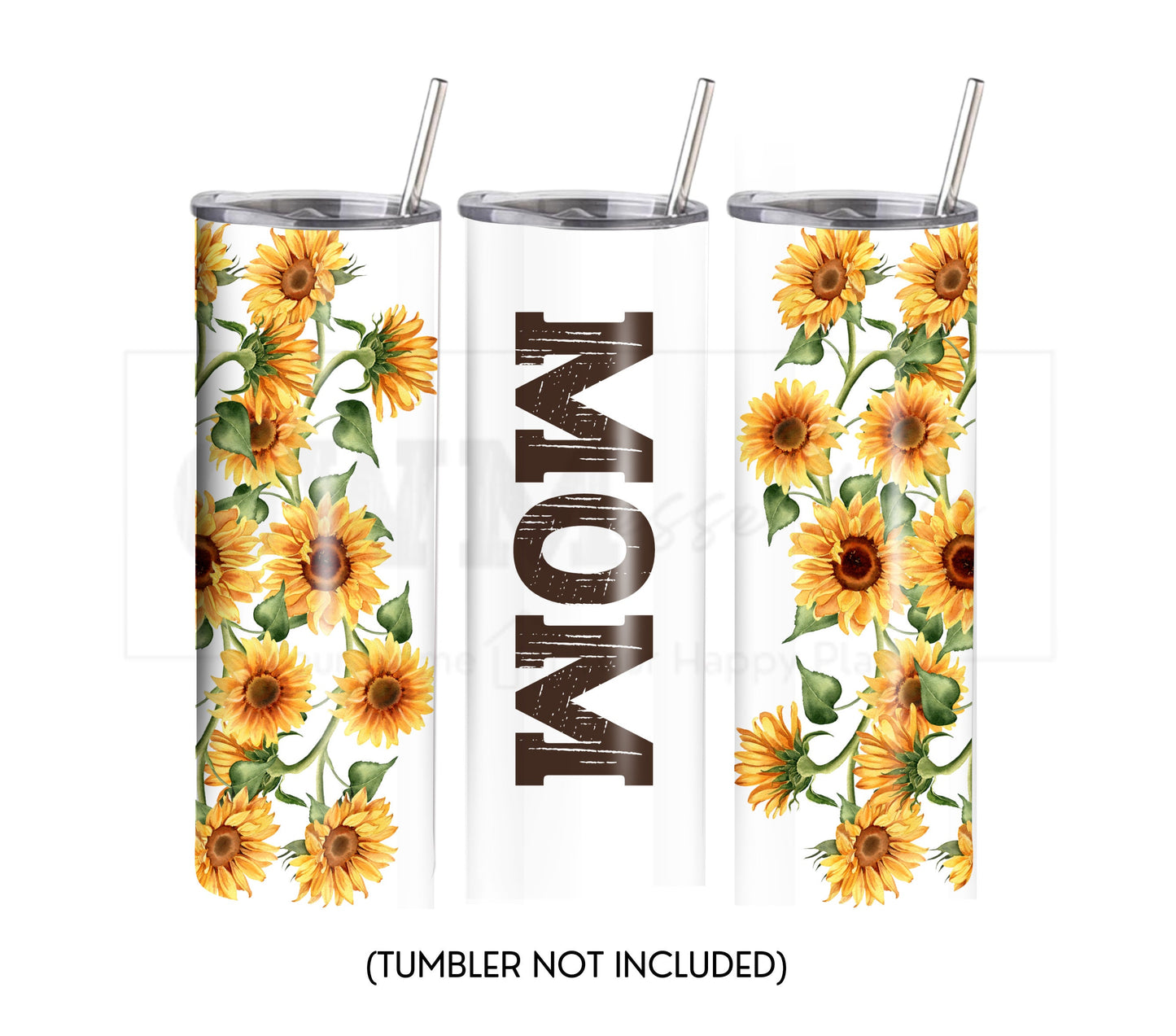 Sunflower Mom 20 oz Skinny Tumbler Sublimation Design - PNG Instant  - DIGITAL DOWNLOAD
