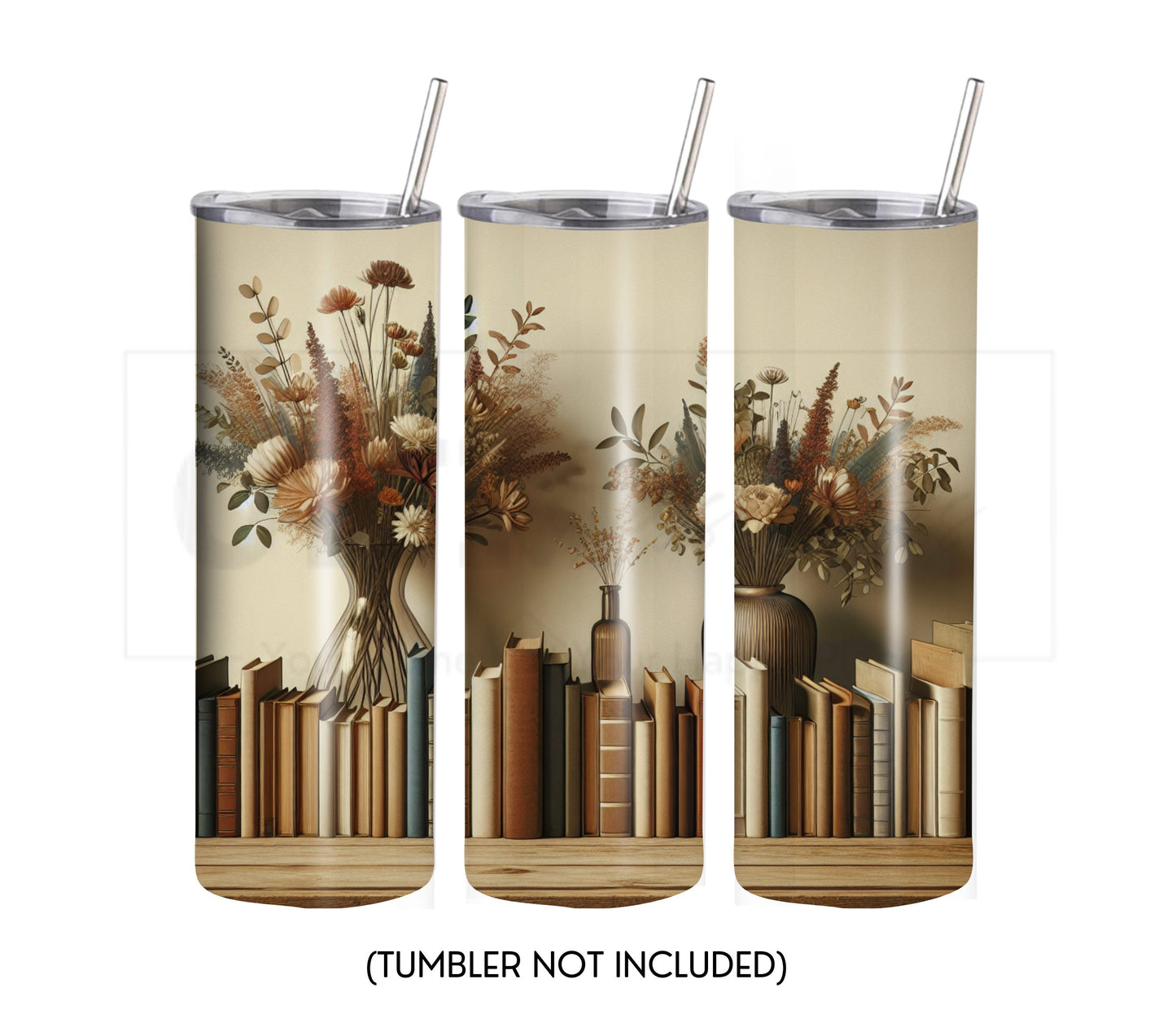 Book Lovers 20 oz Skinny Tumbler Sublimation Design - PNG Instant  - DIGITAL DOWNLOAD