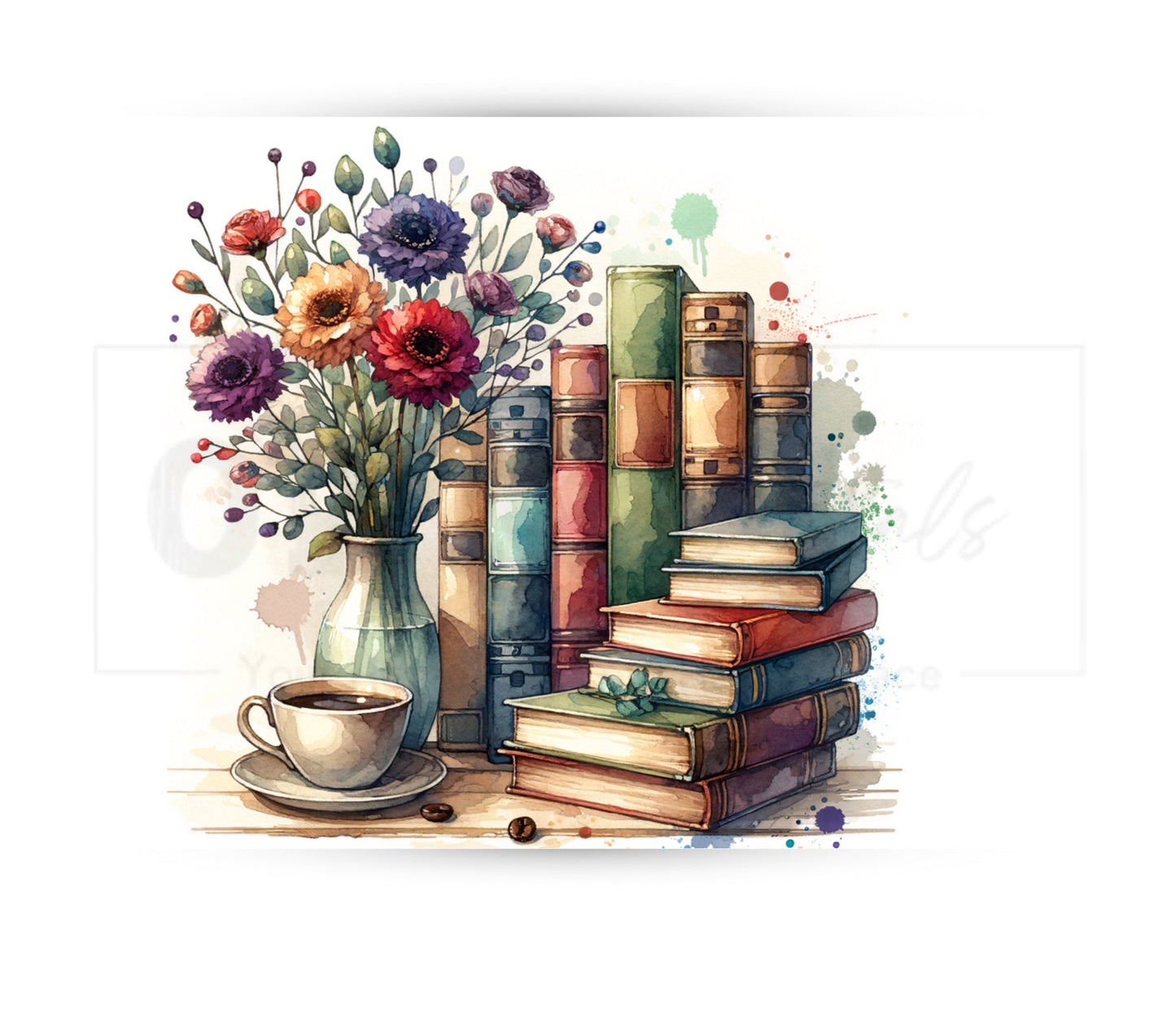 Book Lovers 20 oz Skinny Tumbler Sublimation Design - PNG Instant  - DIGITAL DOWNLOAD