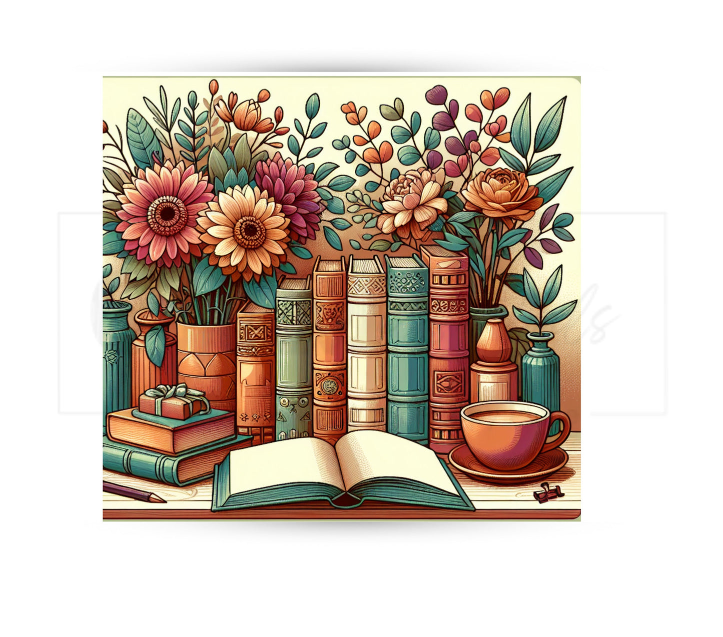 Book Lovers 20 oz Skinny Tumbler Sublimation Design - PNG Instant  - DIGITAL DOWNLOAD