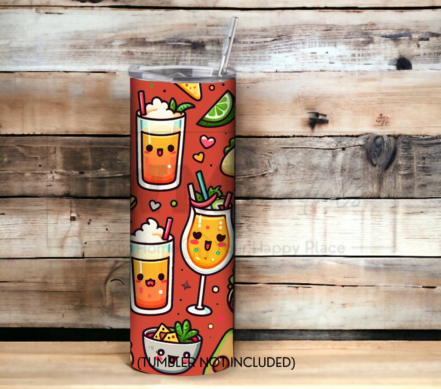 Tacos and Tequila Cinco De Mayo 20 oz Skinny Tumbler Sublimation Design - Seamless - PNG Instant  - DIGITAL DOWNLOAD
