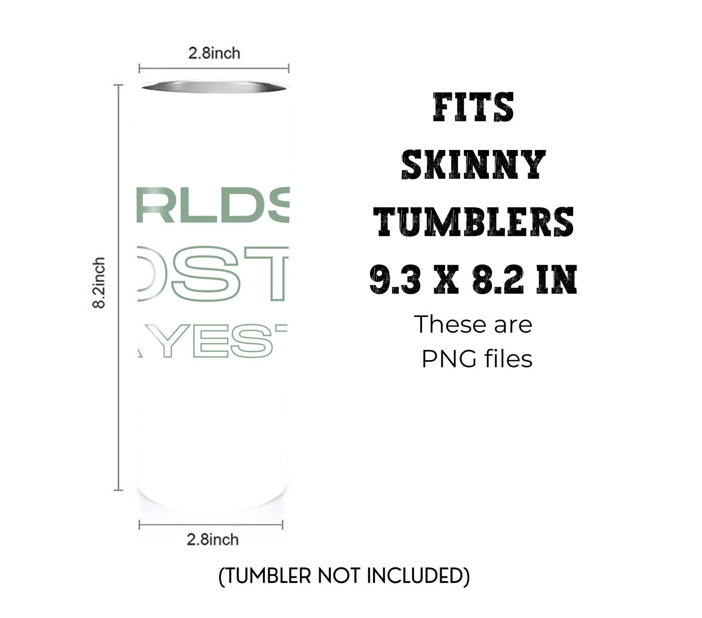 World Most Okayest Mom 20 oz Skinny Tumbler Sublimation Design - PNG Instant  - DIGITAL DOWNLOAD