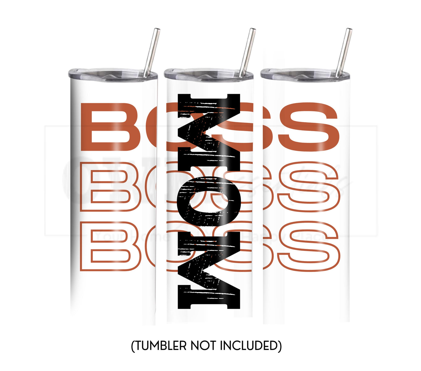 Boss Mom 20 oz Skinny Tumbler Sublimation Design - PNG Instant  - DIGITAL DOWNLOAD