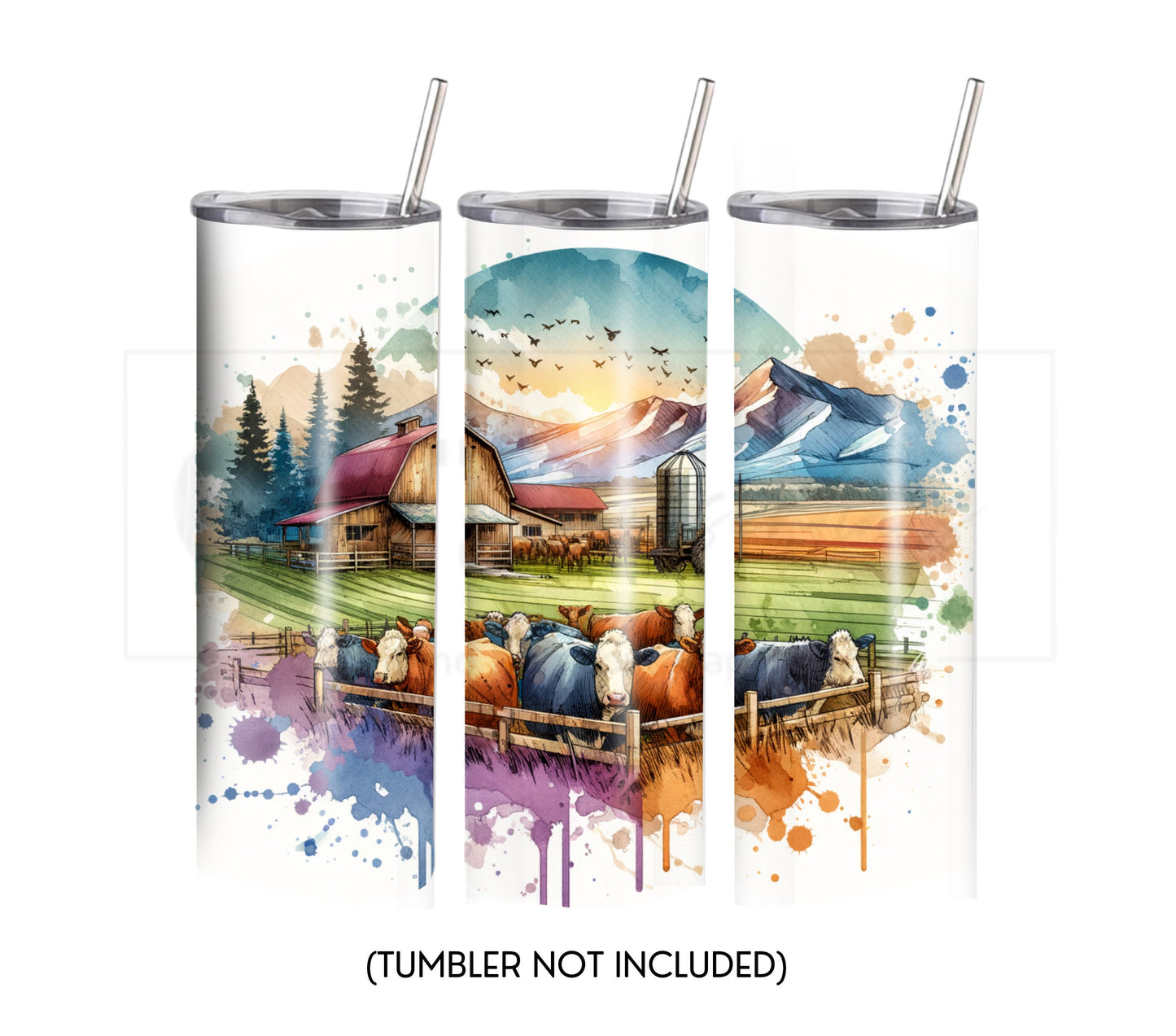 Western 20 oz Skinny Tumbler Sublimation Design - PNG Instant  - DIGITAL DOWNLOAD