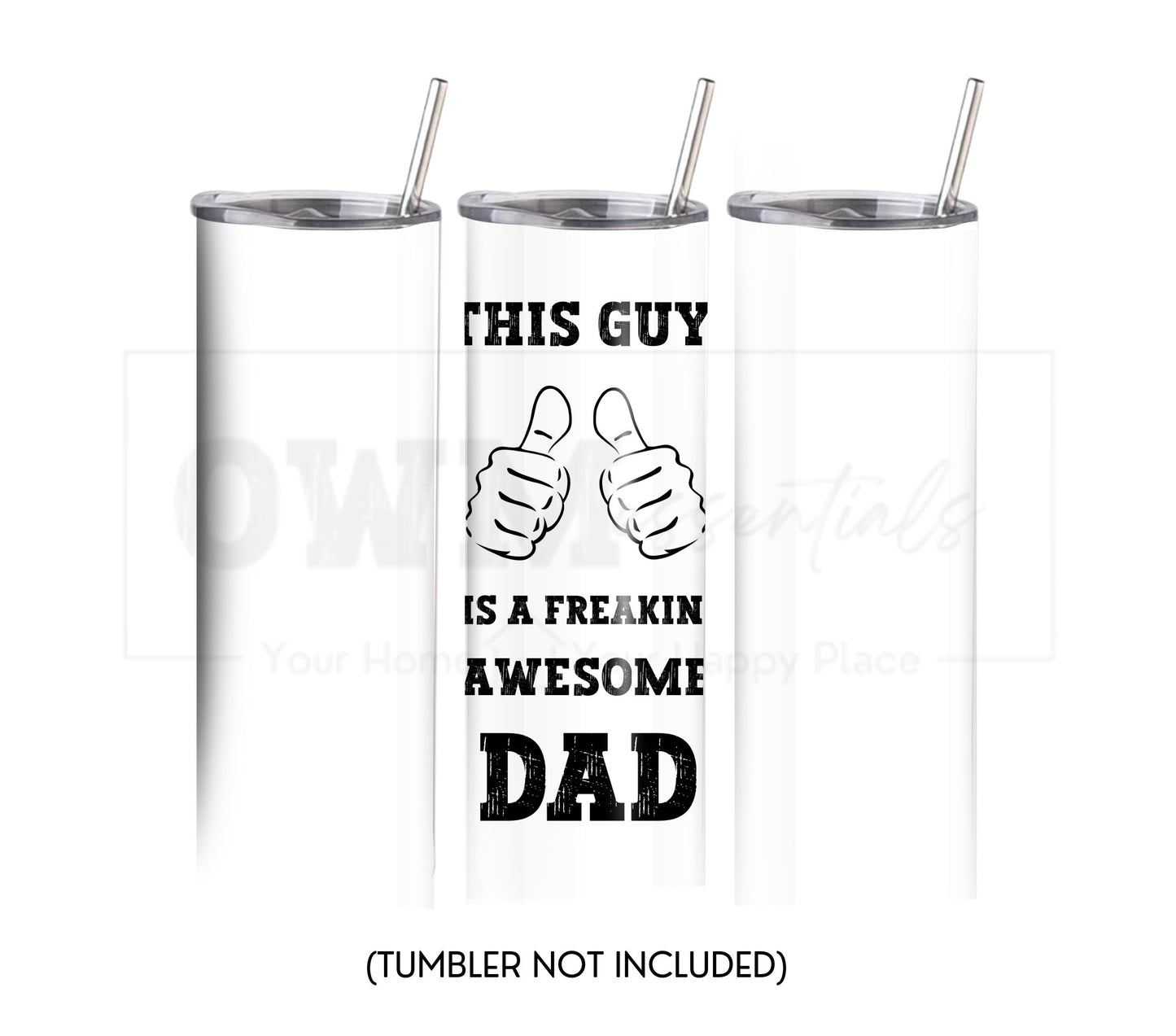 Father's Day 20 oz Skinny Tumbler Sublimation Design - PNG Instant  - DIGITAL DOWNLOAD