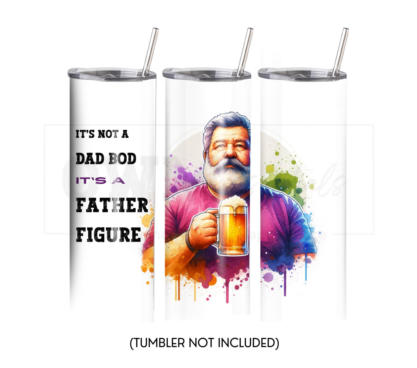 Dad Bod 20 oz Skinny Tumbler Sublimation Design - PNG Instant  - DIGITAL DOWNLOAD